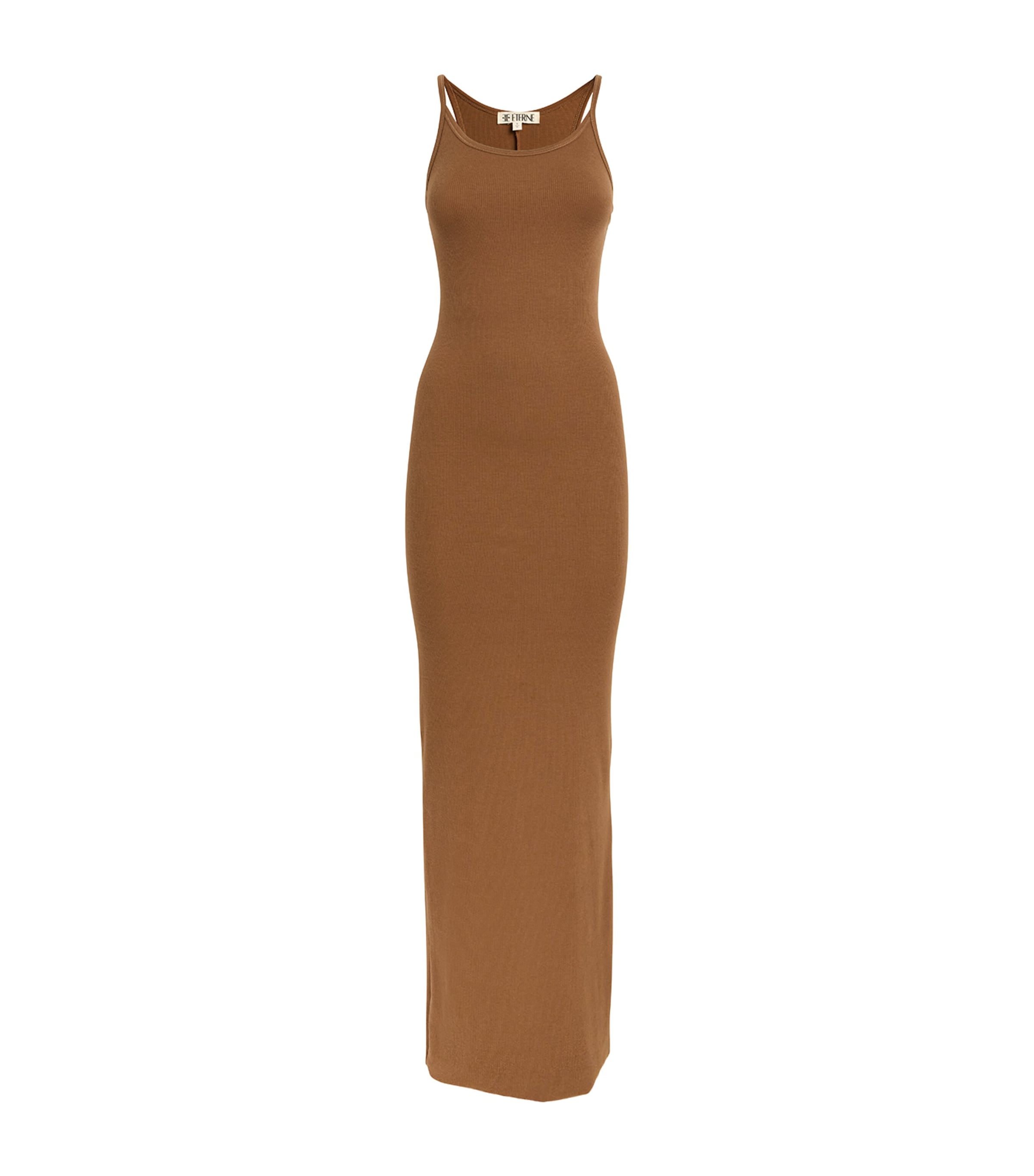 Éterne Cotton-modal Maxi Dress In Brown