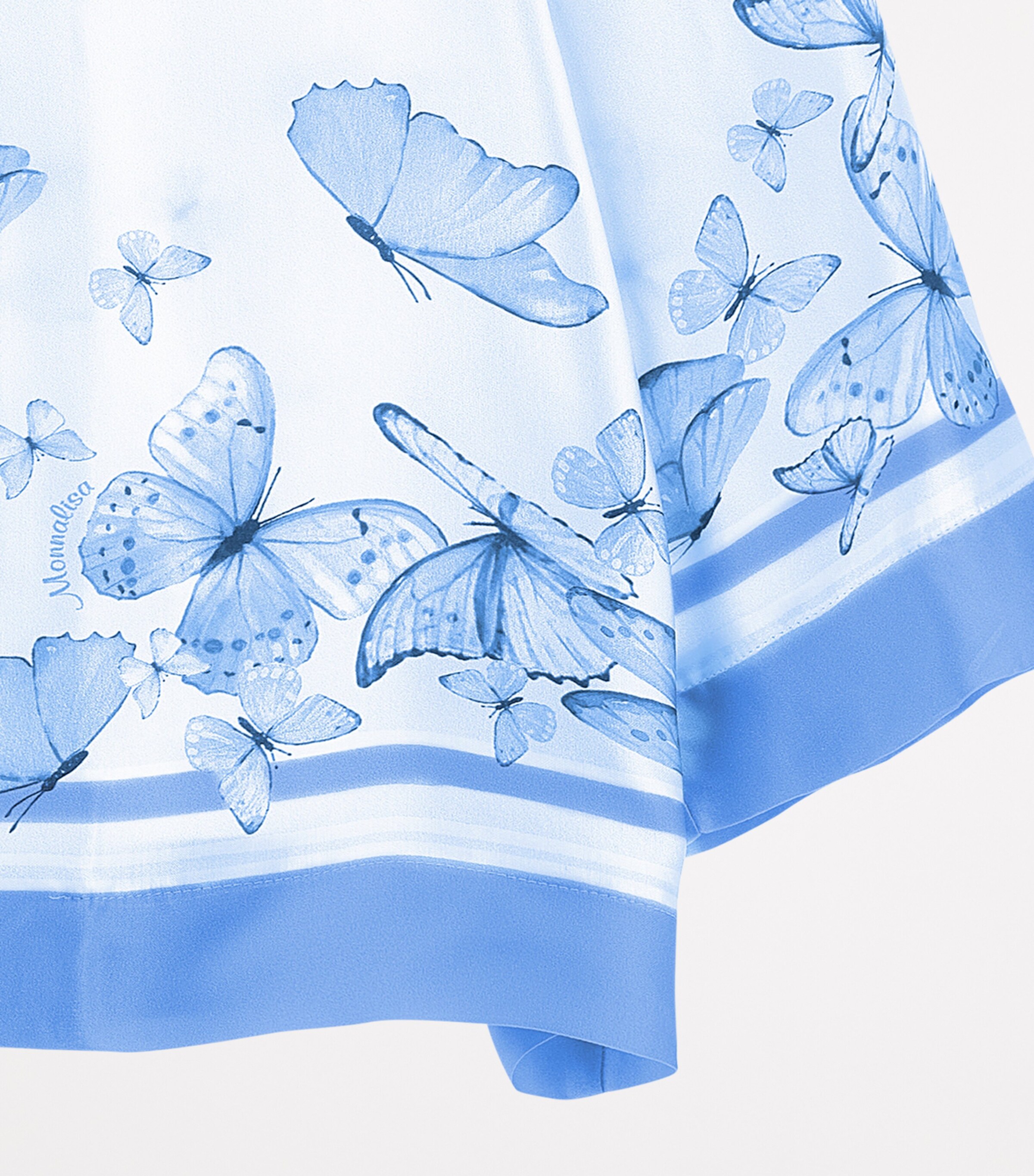 Satin Butterfly Print Shirt (2-16 Years) CELESTE Image 4