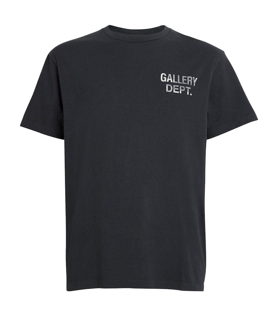 GALLERY DEPT. Mens Cotton Logo T-Shirt Black Image 1