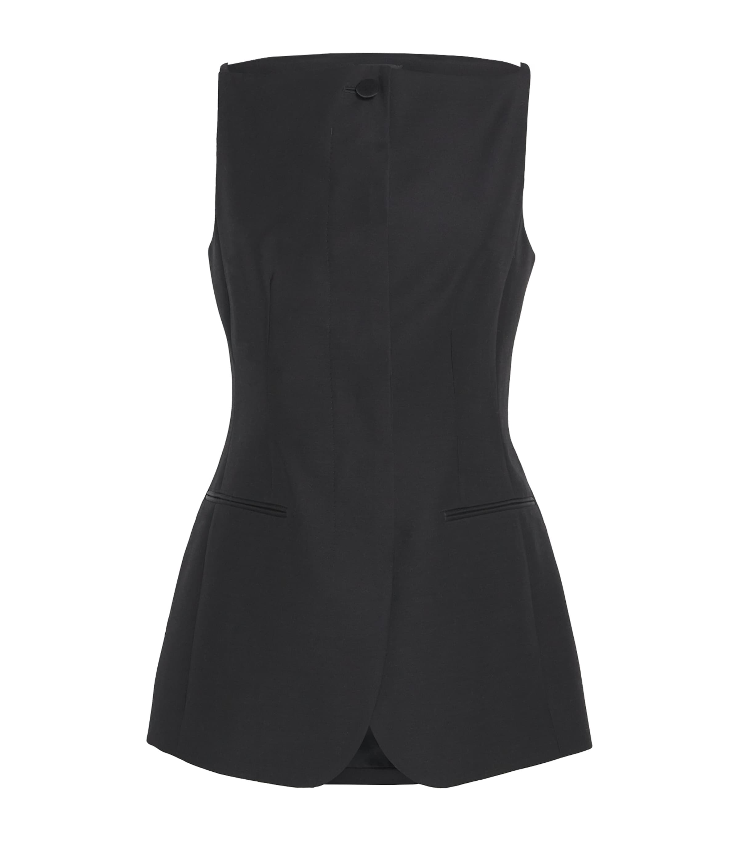 Wool-Silk Square-Neck Top 1000 Image 1