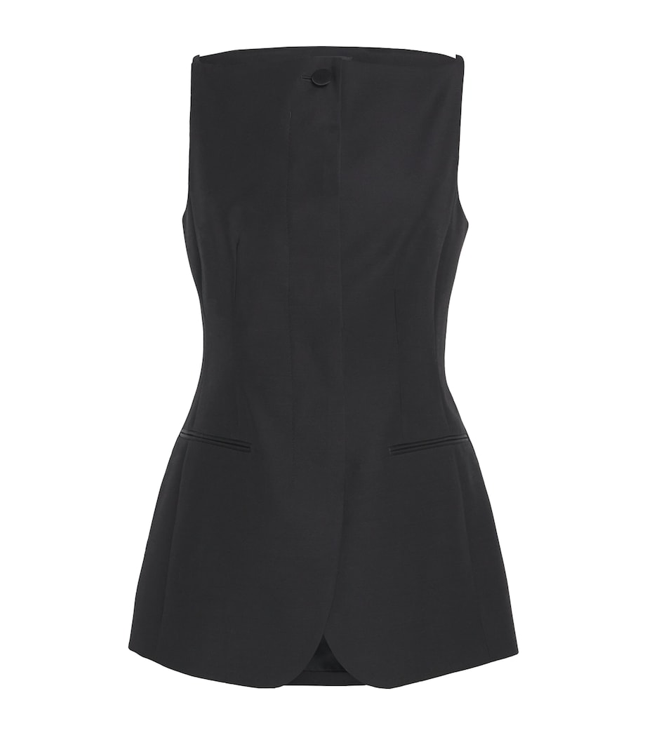 Wool-Silk Square-Neck Top 1000 Image 1