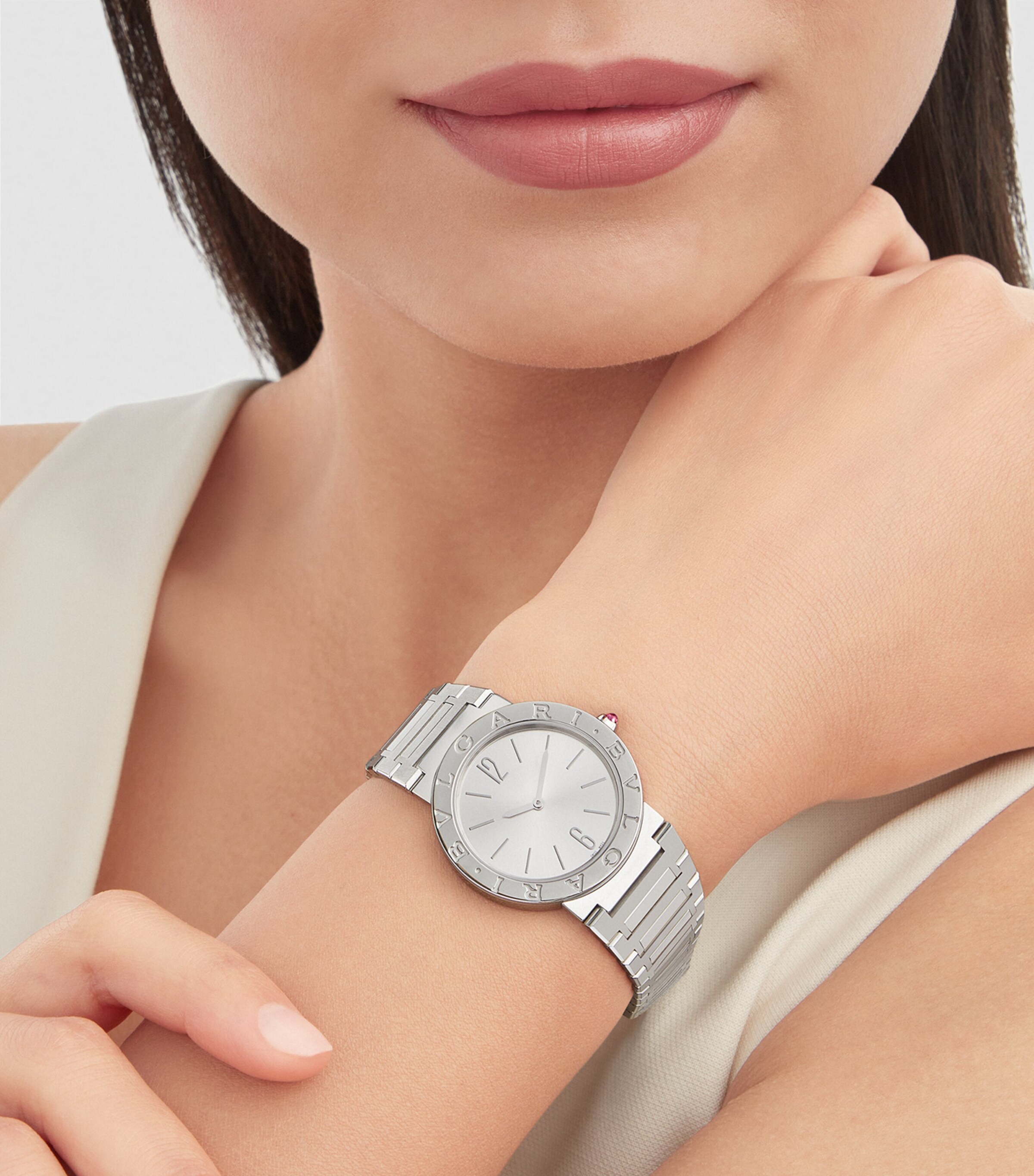 Stainless Steel BVLGARI BVLGARI Lady Watch 33mm GREY Image 6