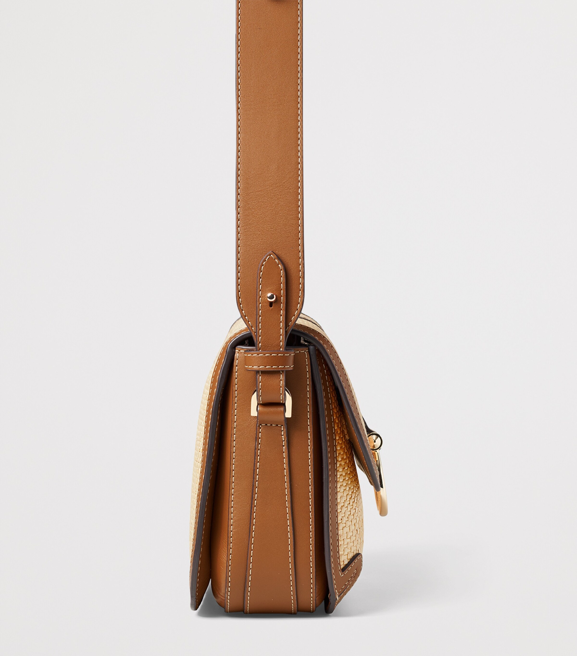 Aspinal Of London Raffia Leather Resort Cross-Body Bag Neutral Image 4