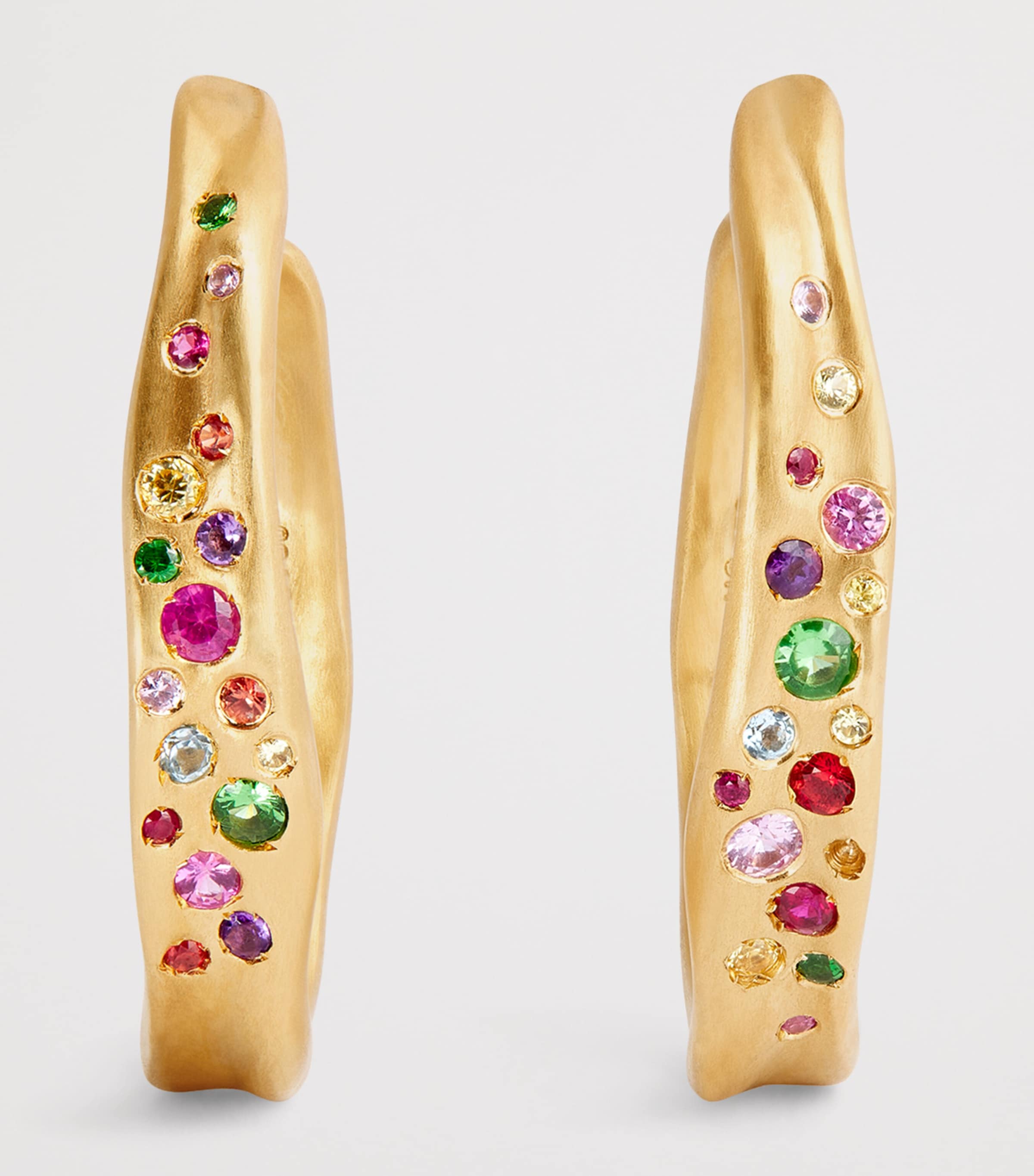 Yellow Gold and Sapphire Malak Earrings YELLOW GOLD Image 3