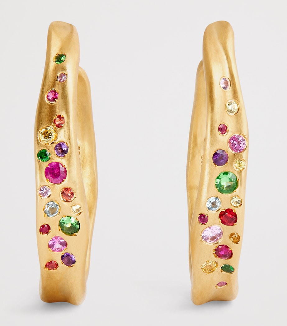 Yellow Gold and Sapphire Malak Earrings YELLOW GOLD Image 3