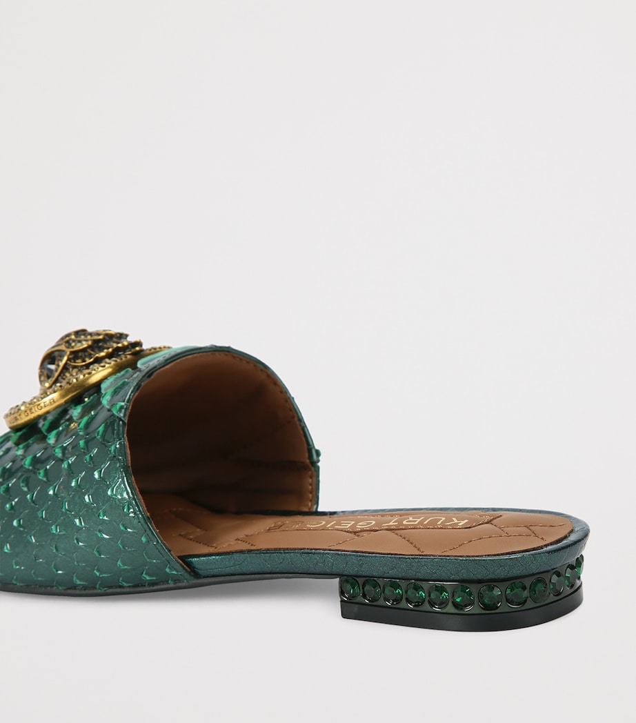 Leather Chelsea Flat Sandals GREEN Image 2