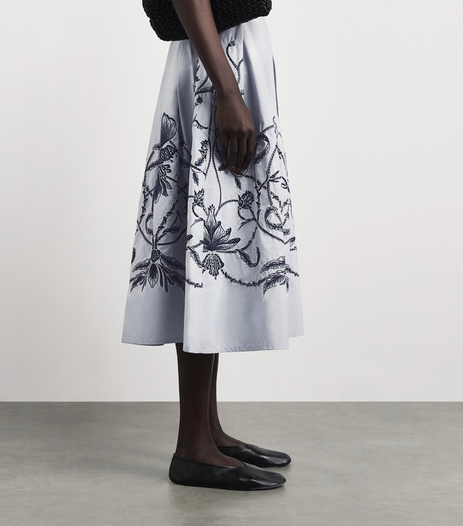 Eleventy Womens Cotton Embroidered Midi Shirt Dress Nuvola Image 3