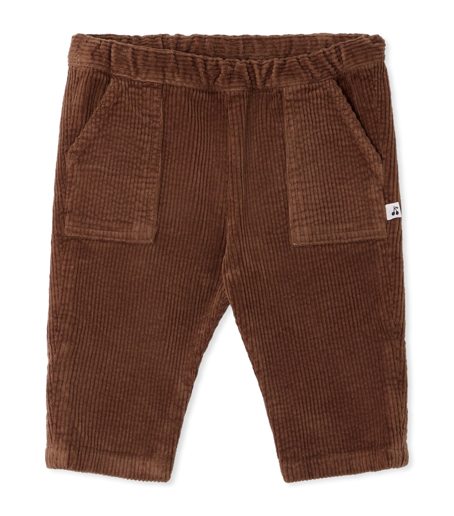 Bonpoint Stretch-Cotton Corduroy Trousers (6-18 Months) Reglisse Image 1