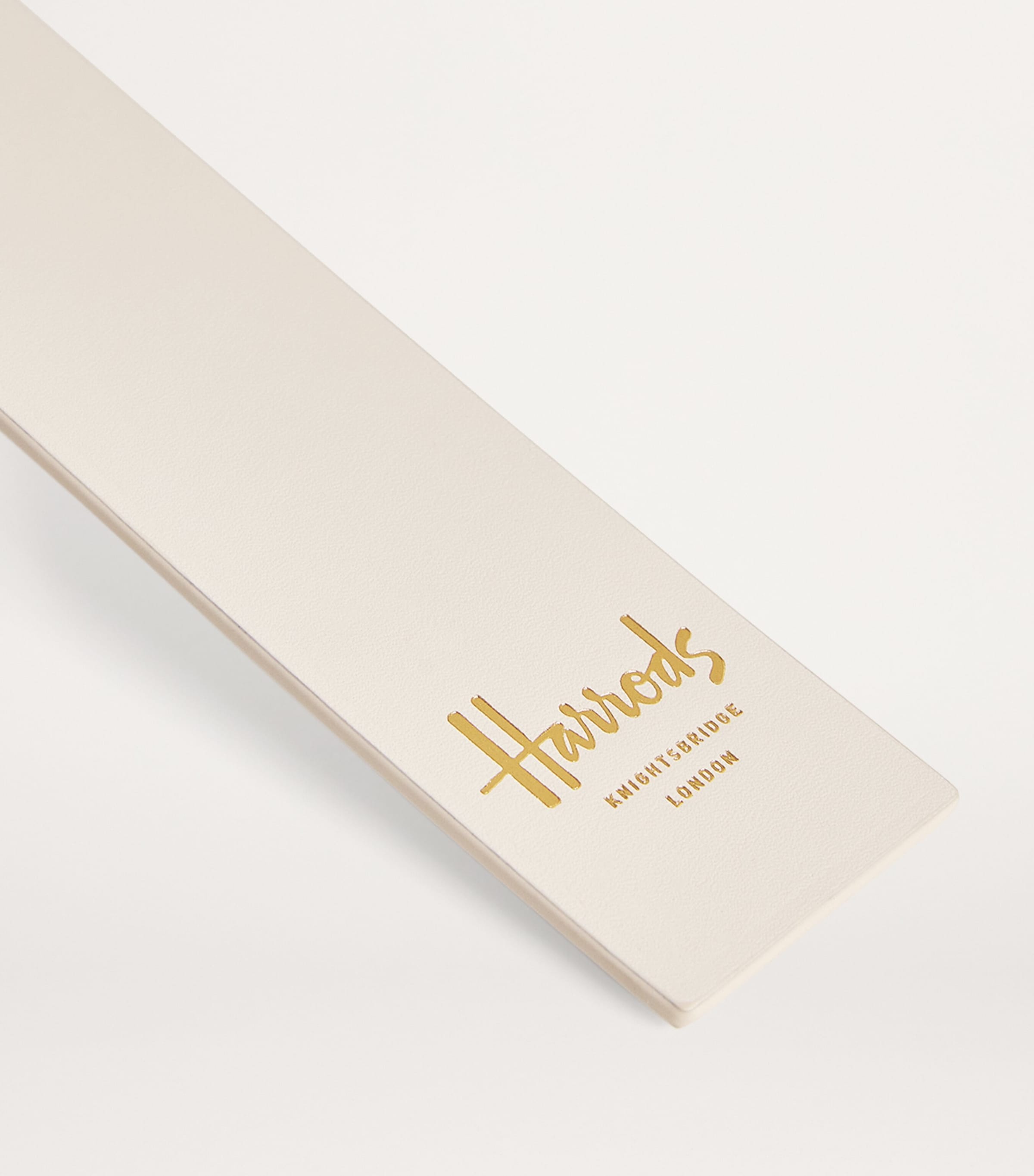 Leather Embossed-Logo Bookmark OYSTER Image 3