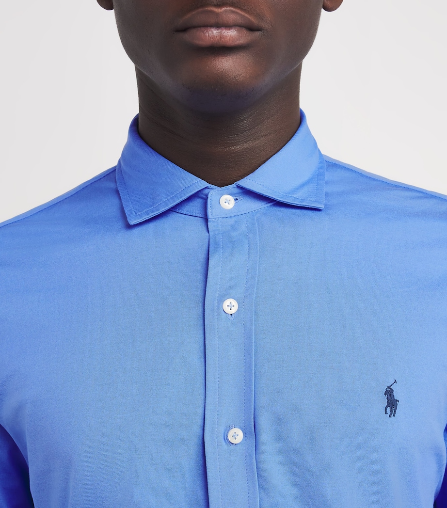 Polo Ralph Lauren Mens Cotton-Jersey Shirt Blu Image 6