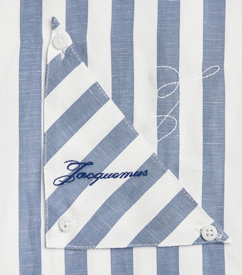 Jacquemus Mens Cotton-Linen Voilier Shirt Jcqrd Strp Blu O Image 6