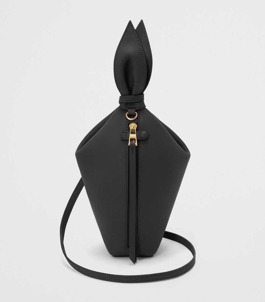 LOEWE Leather Scarf Backpack Black Image 4