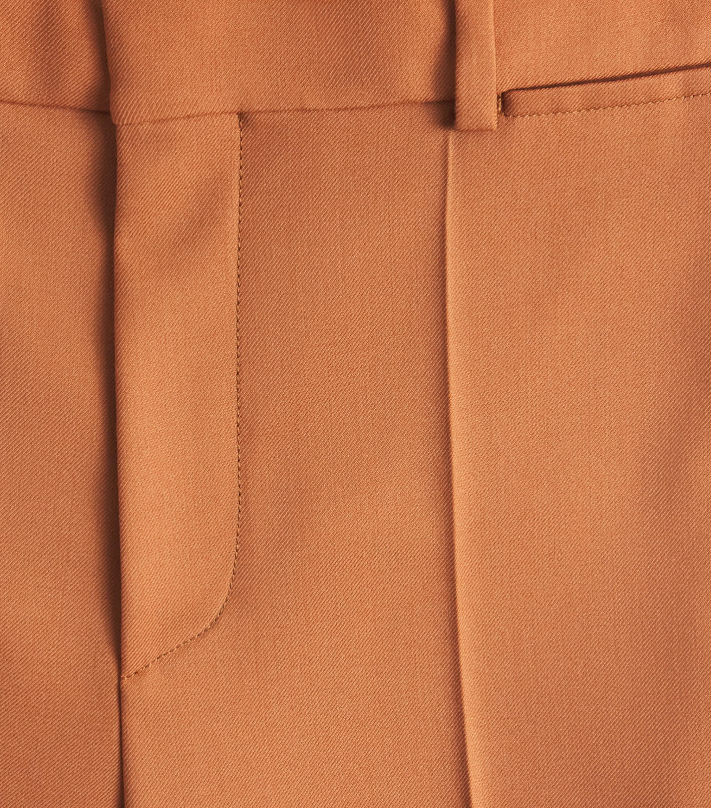 Chloé Womens Wool Flared Trousers Tannish Red Image 2