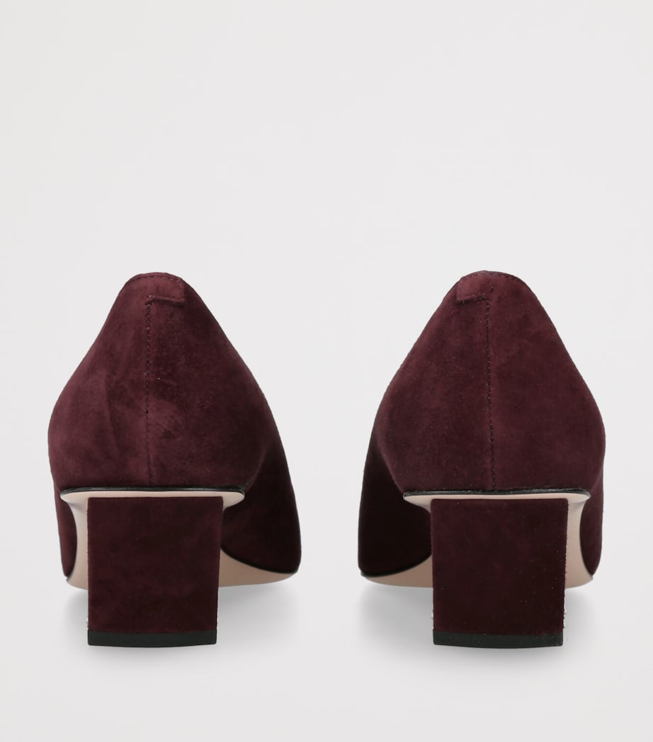 Suede Belle Vivier Pumps 45 WINE Image 2