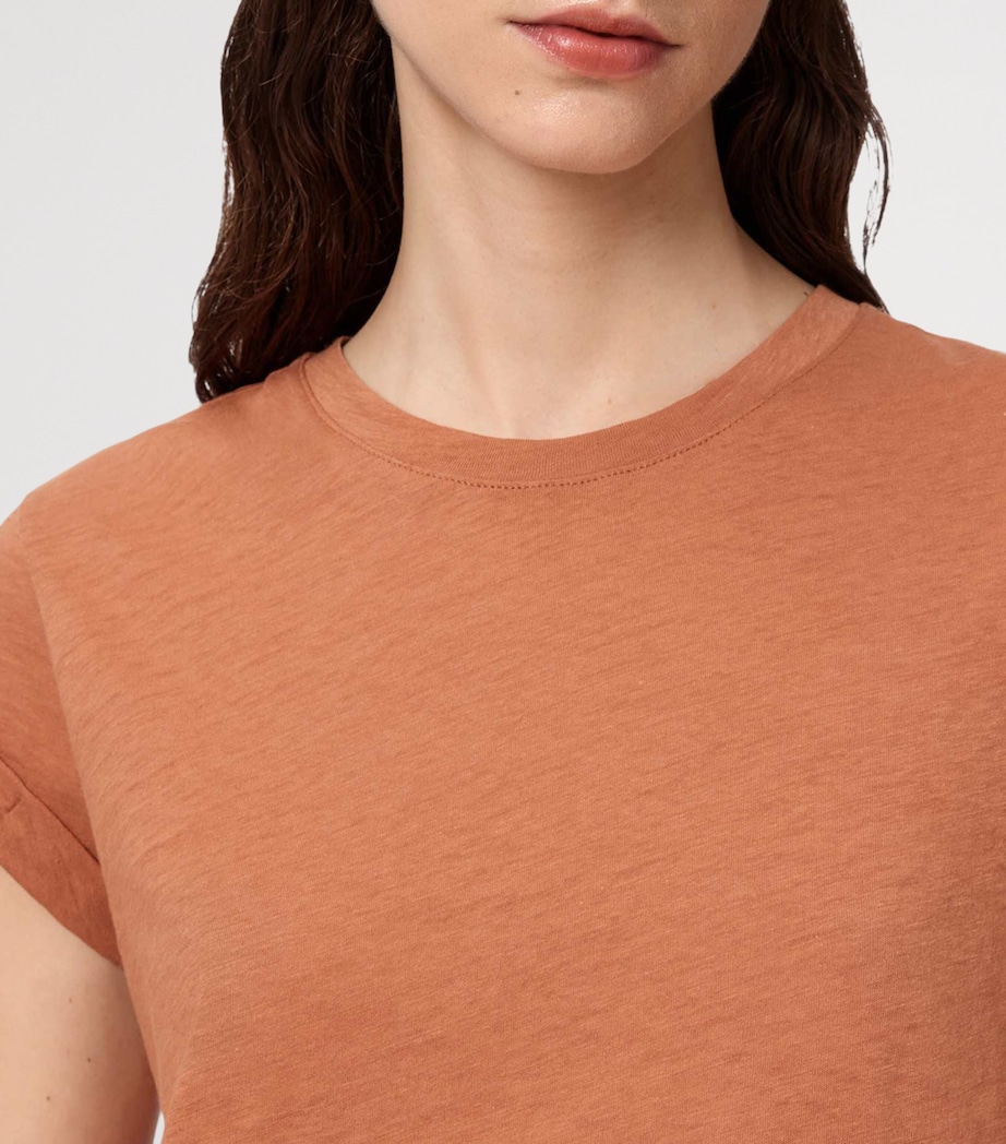 AllSaints Womens Organic Cotton Anna T-Shirt Pecan Brown Image 6