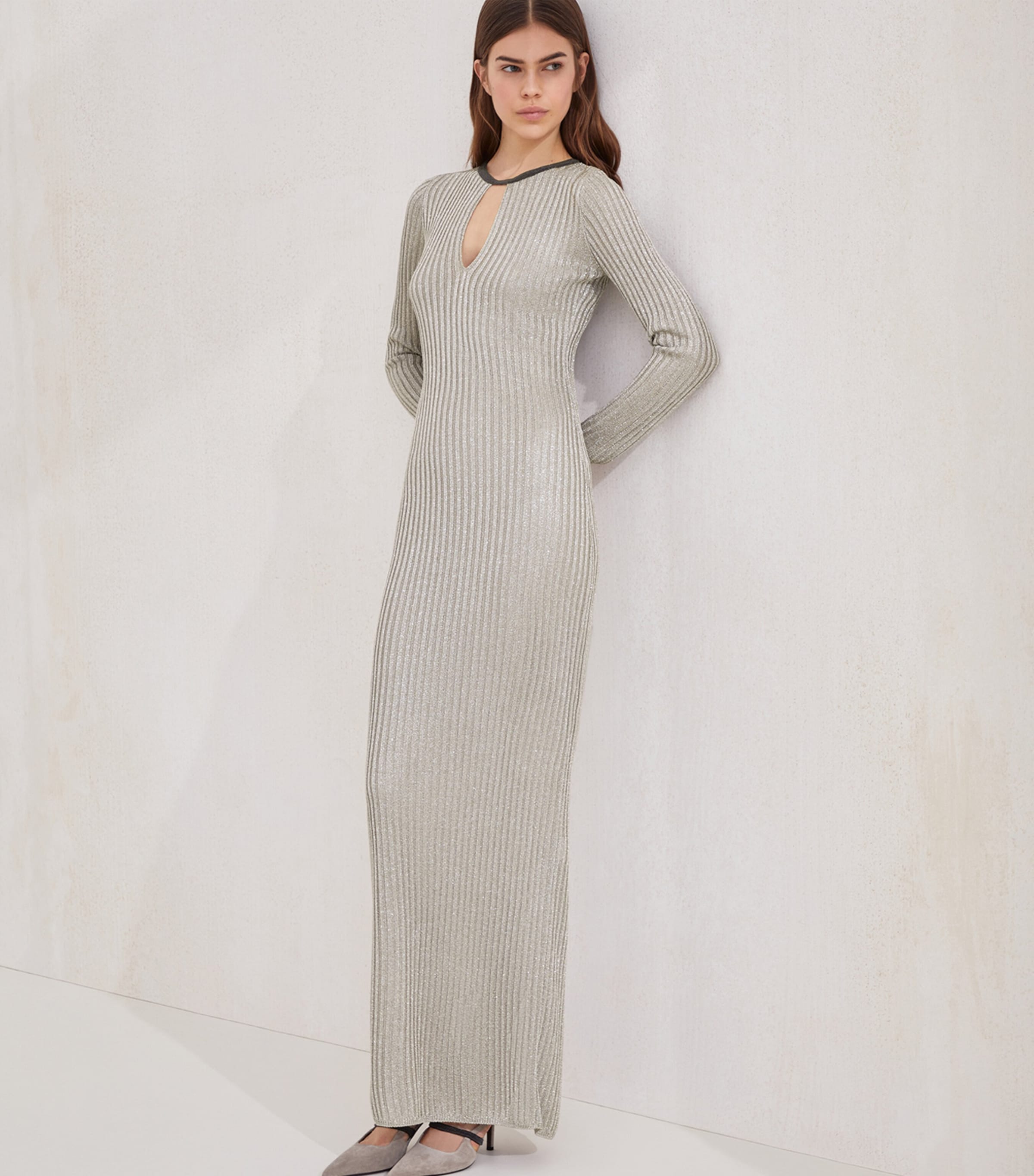 Sparkling Rib-Knit Dress C1279 Image 3