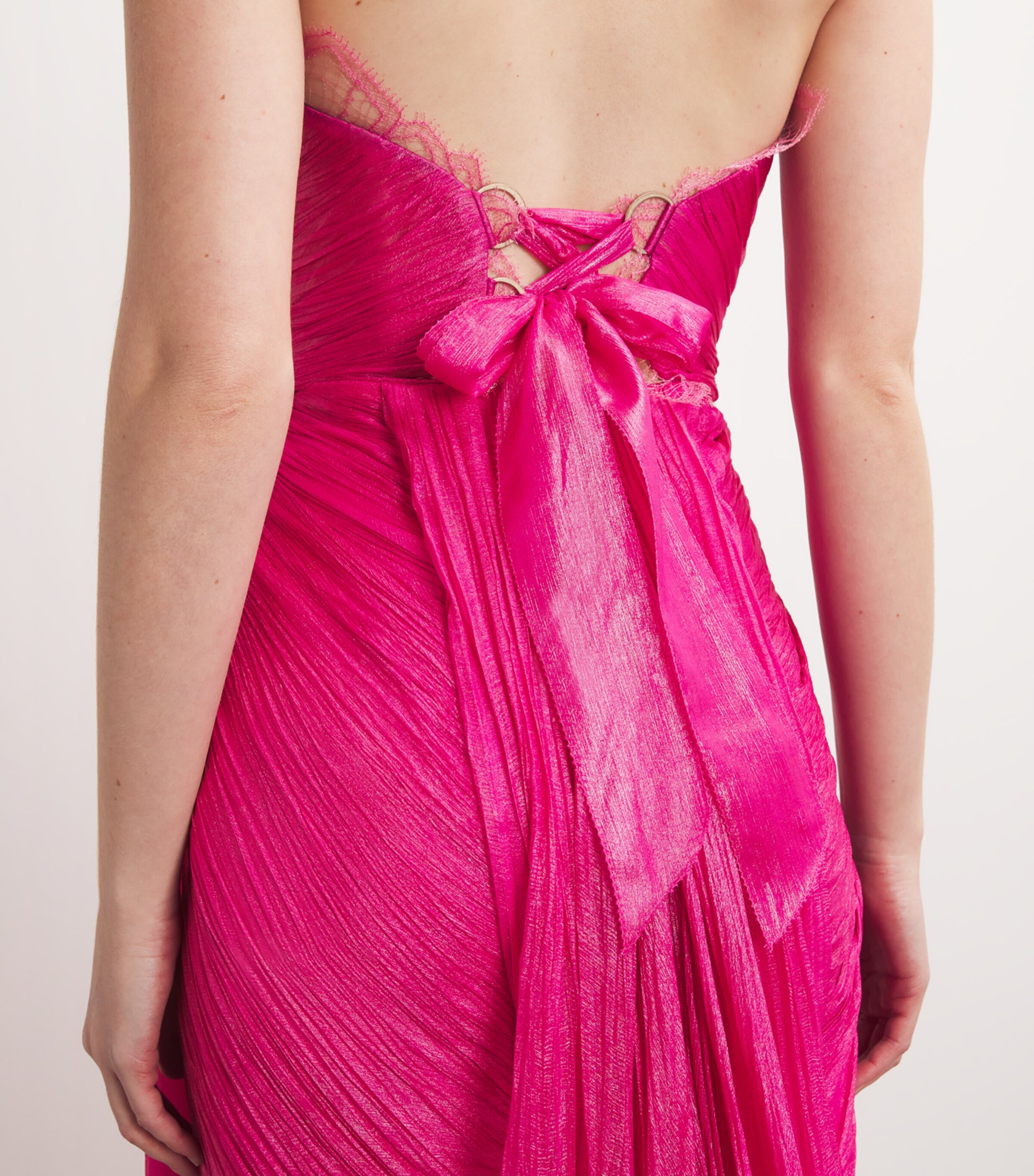 Maria Lucia Hohan Womens Silk Jolie Gown Strawberry Image 4