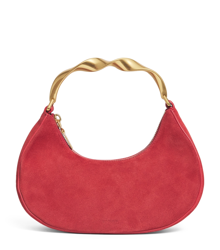Suede Nixi Top-Handle Bag CRIMSON Image 1
