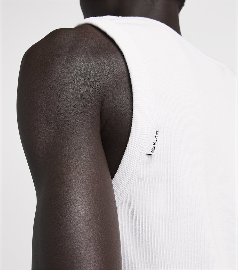 Won Hundred Mens Stretch-Cotton Simo Tank Top Bright White Image 3