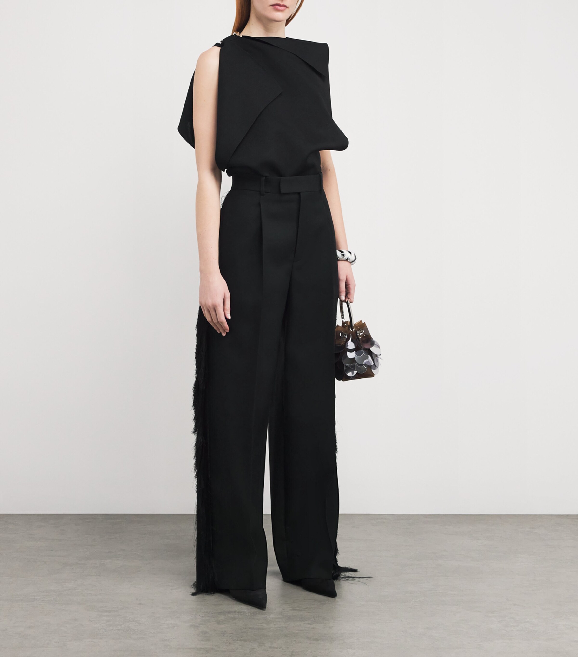 Jacquemus Womens Knit Trapèze Top Black Image 2