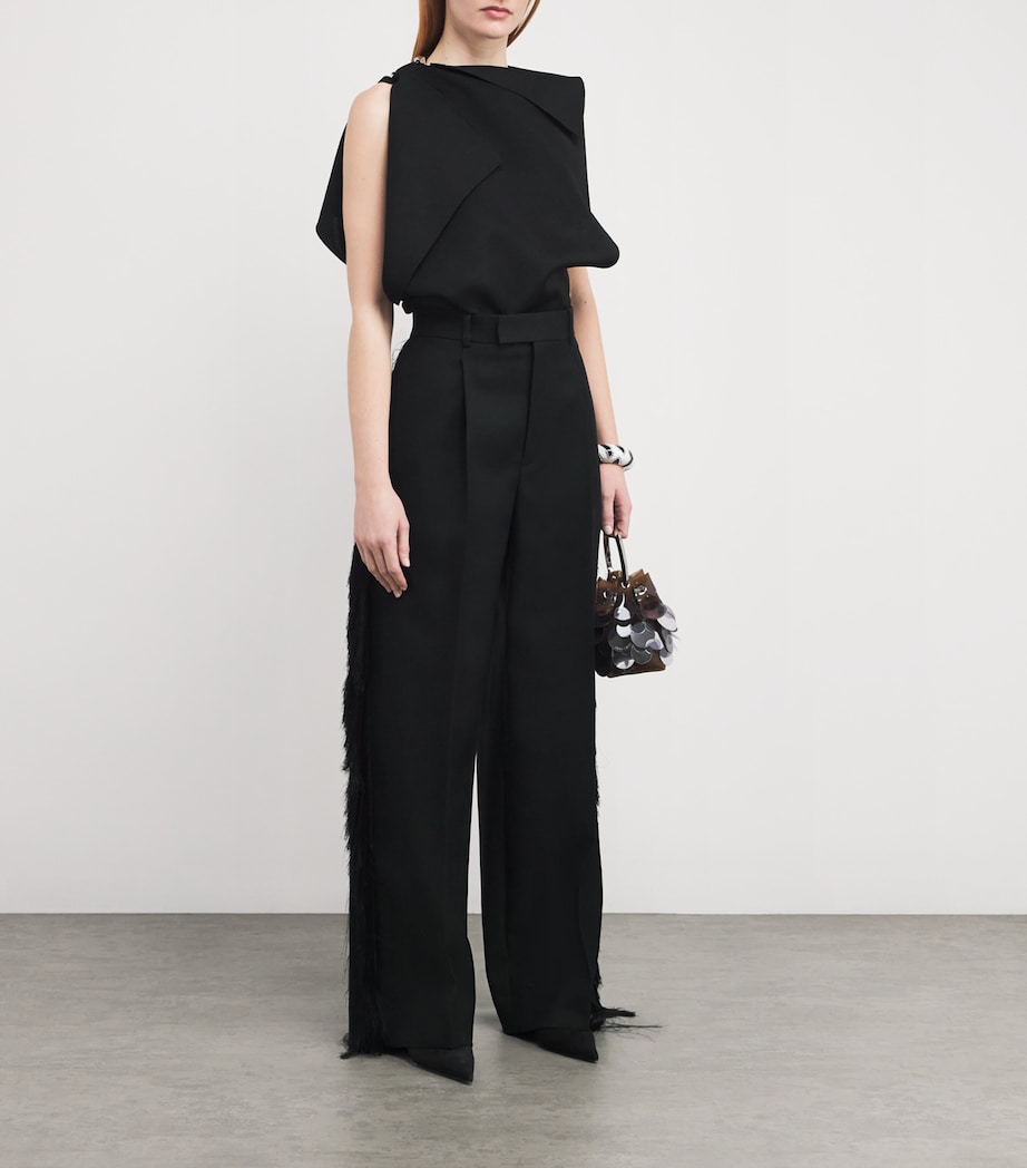 Jacquemus Womens Knit Trapèze Top Black Image 2