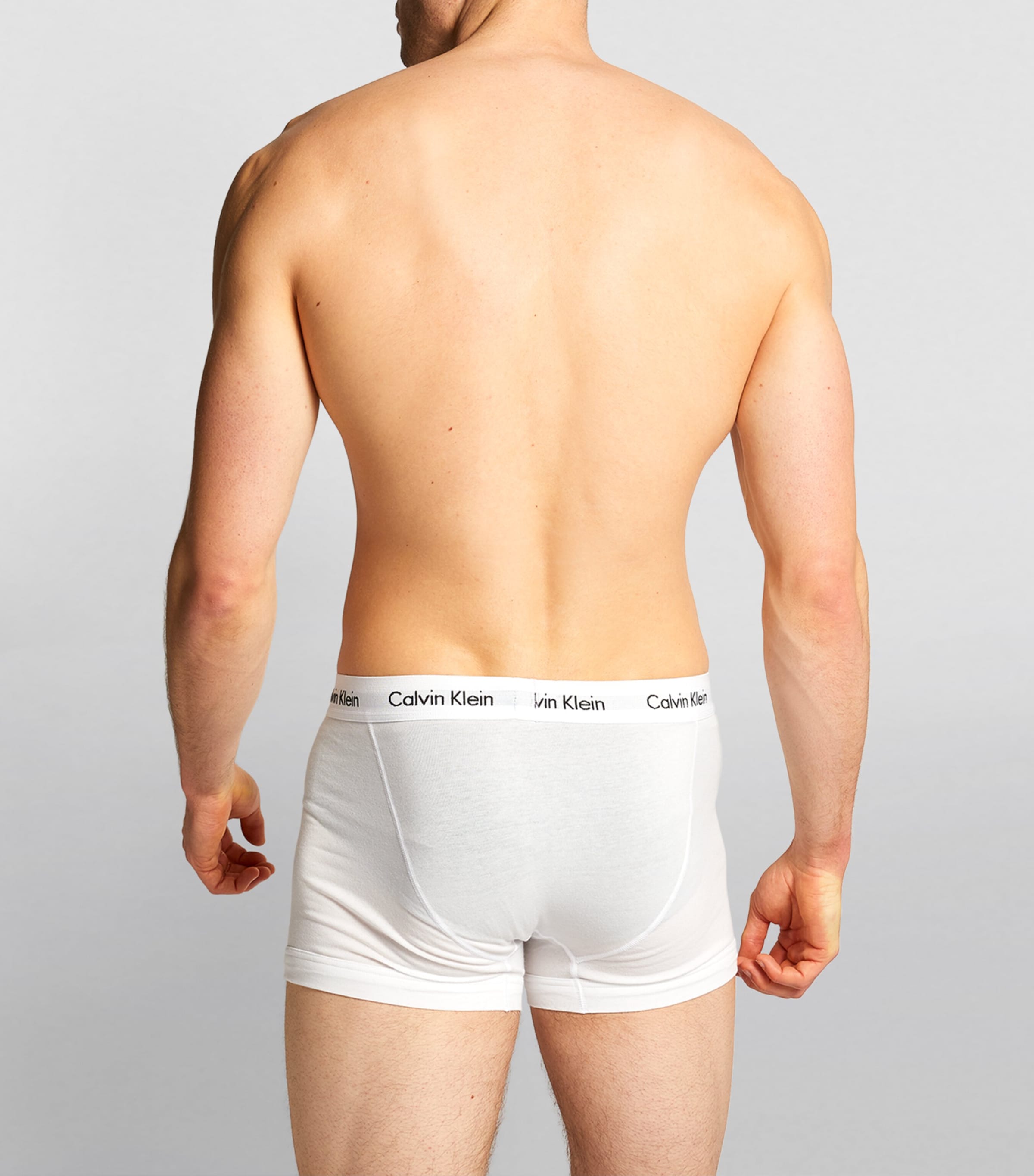 Calvin Klein Mens Cotton Stretch Trunks (Pack of 3) Red Blue Image 3