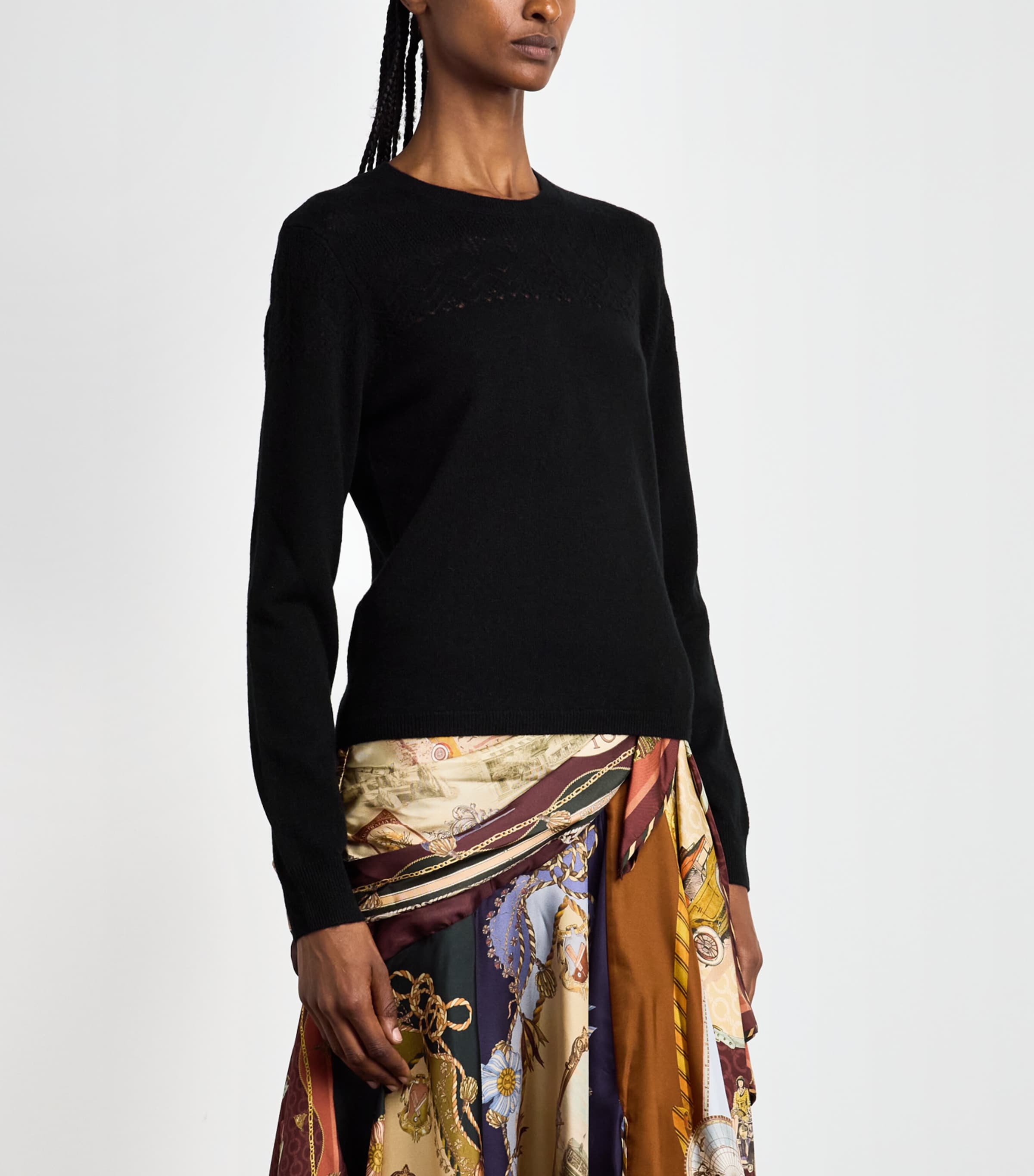 Ulla Johnson Womens Cashmere Emelie Sweater Noir Image 4