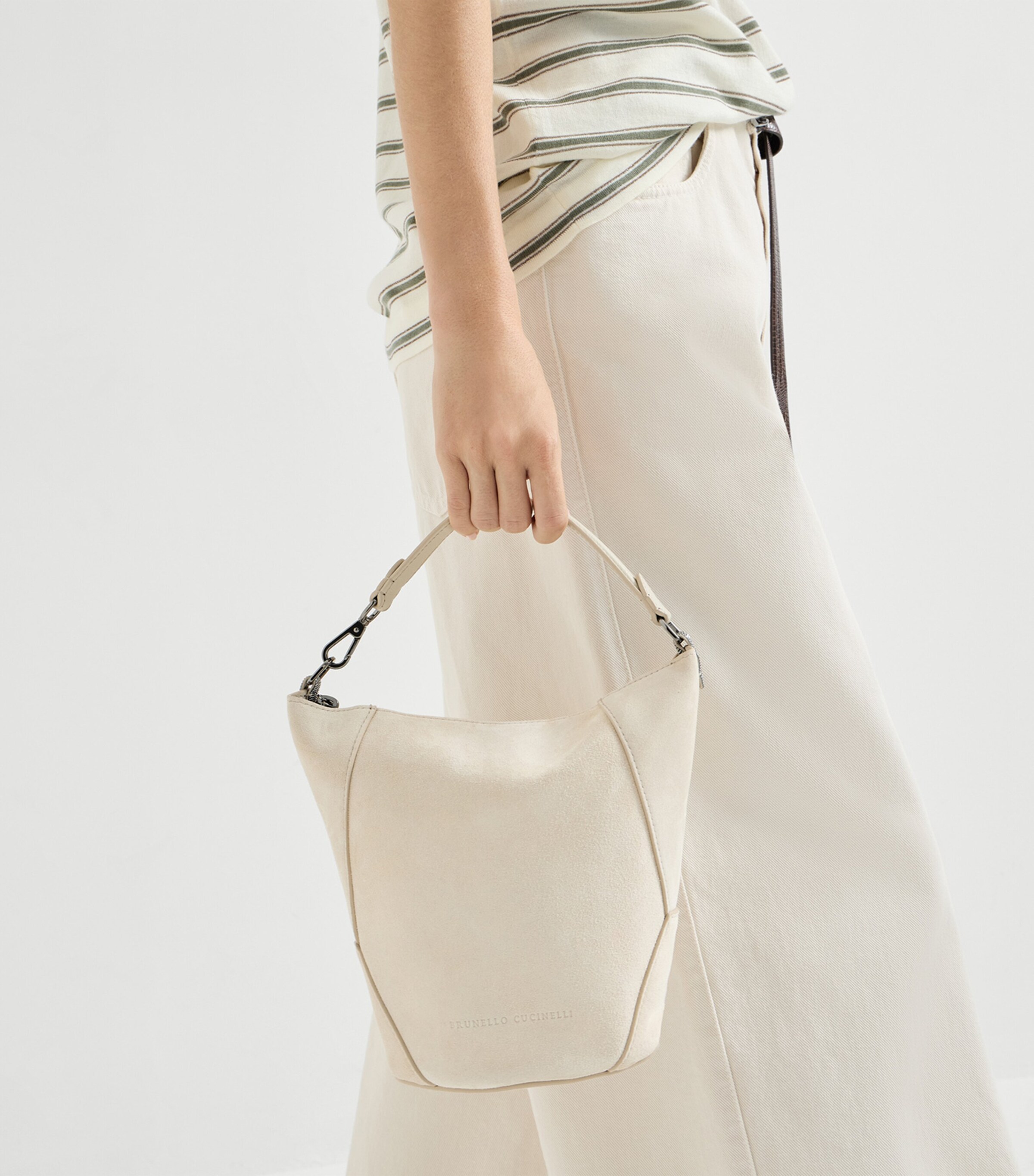 Brunello Cucinelli Suede BC Duo Cross-Body Bag Image 4