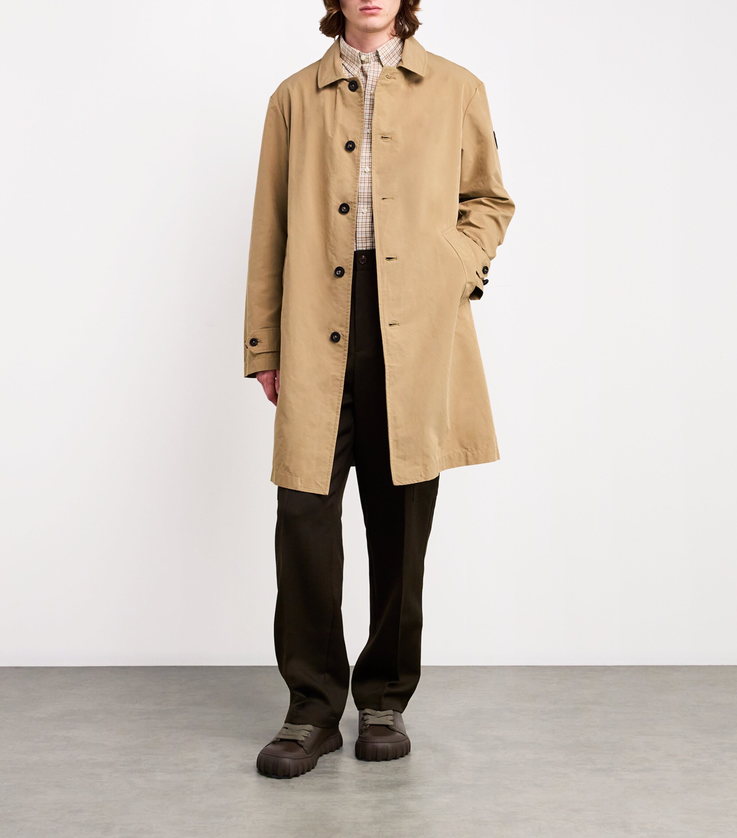 Polo Ralph Lauren Mens Pearson Car Coat Beige/khaki Image 2