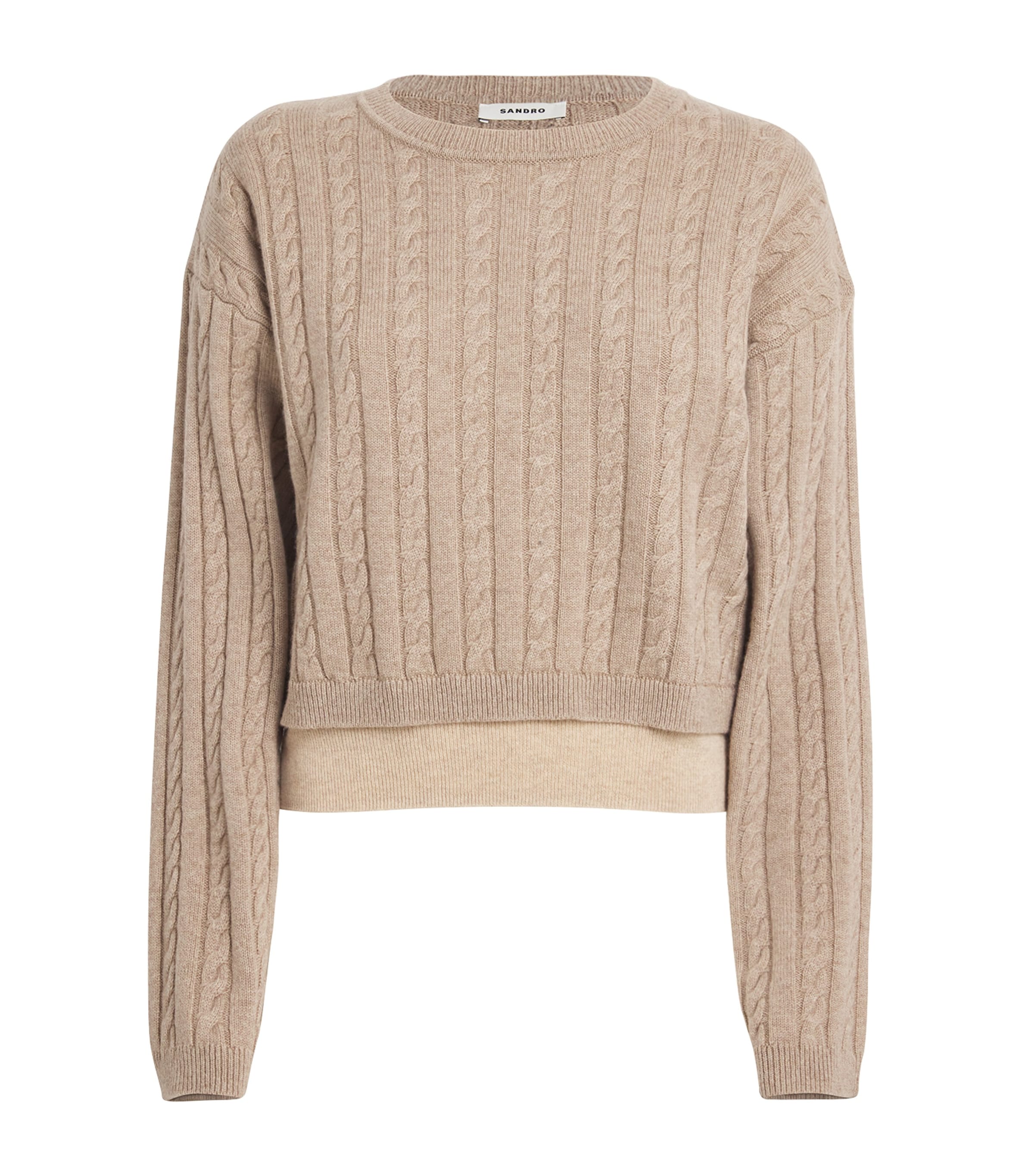 Shop Sandro Wool-cashmere Sweater In Beige