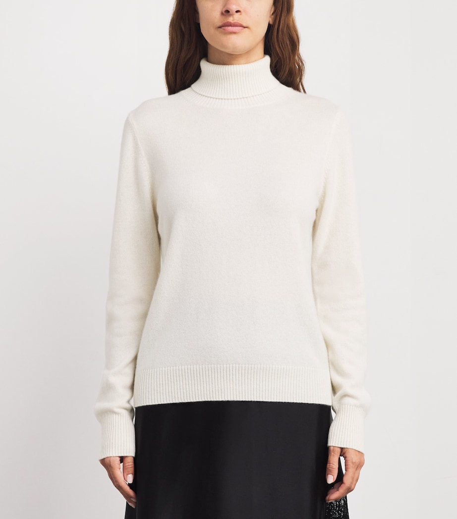 Cashmere Pure Rollneck Sweater 2040 OFF WHITE Image 3