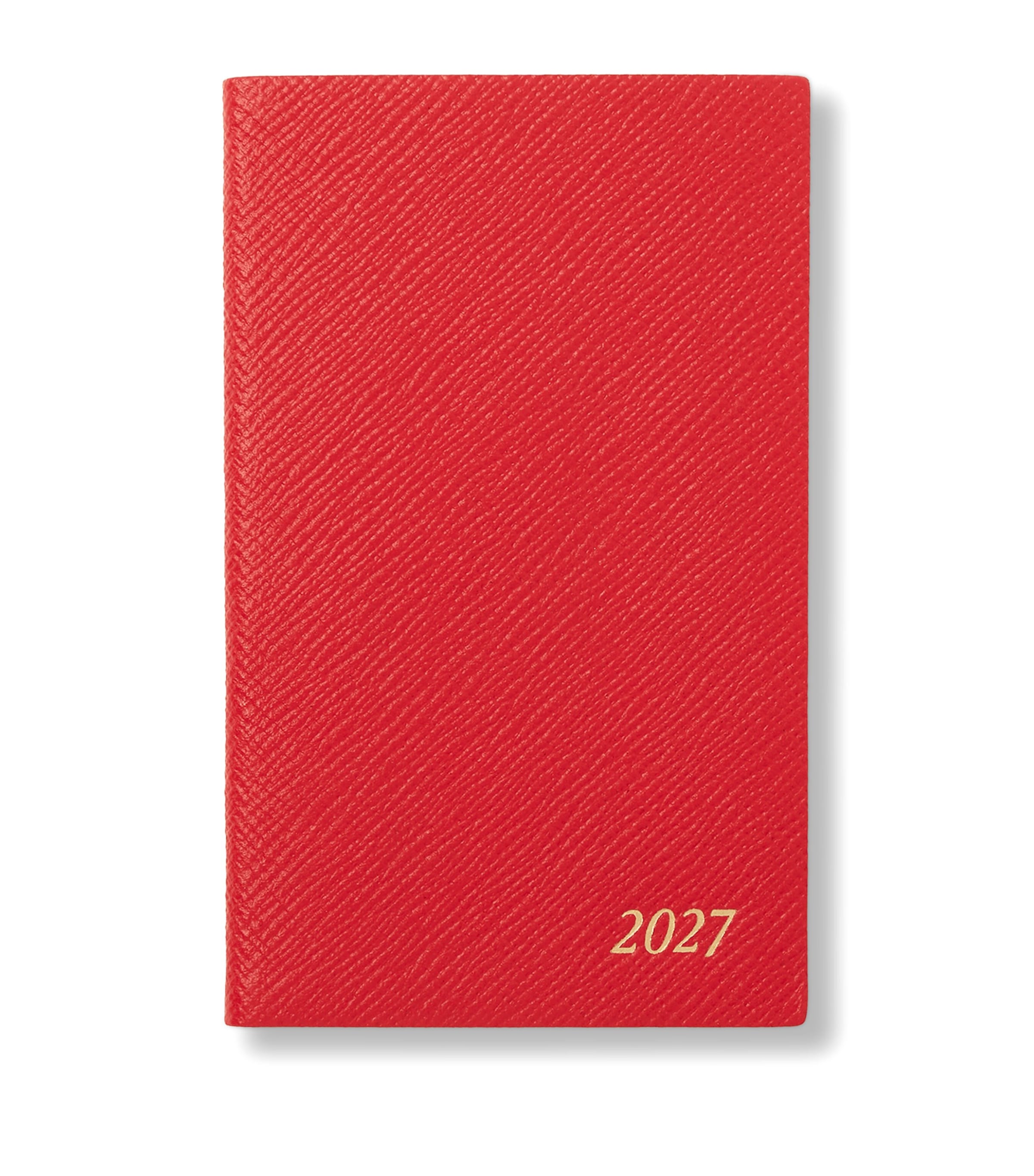 Smythson Leather Panama Weekly Diary 2027 Scarlet Red Image 1