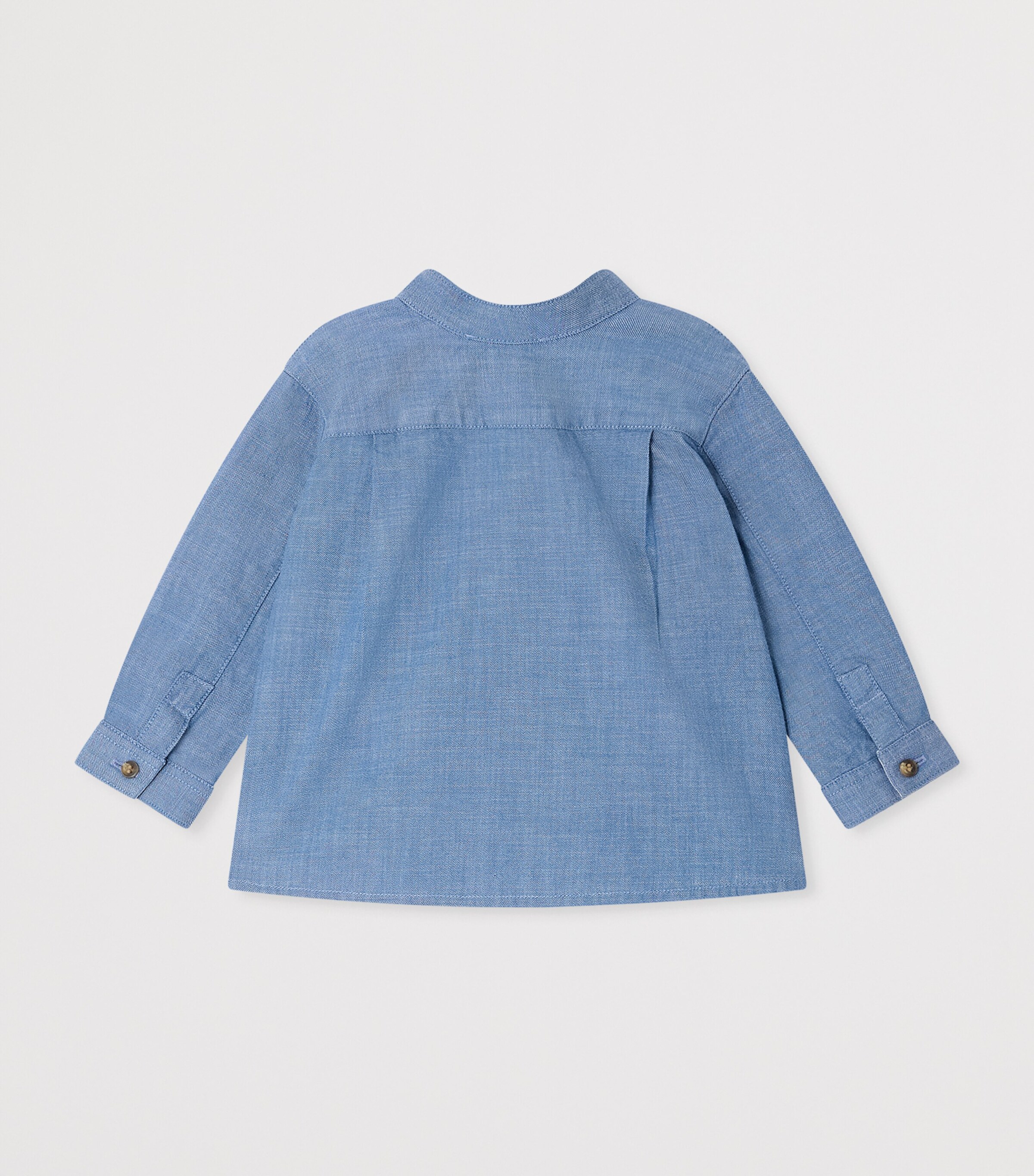 Bonpoint Cotton Lacey Shirt (6-18 Months) Bleu Image 2
