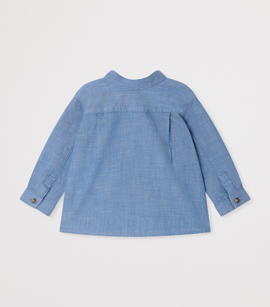 Bonpoint Cotton Lacey Shirt (6-18 Months) Bleu Image 2