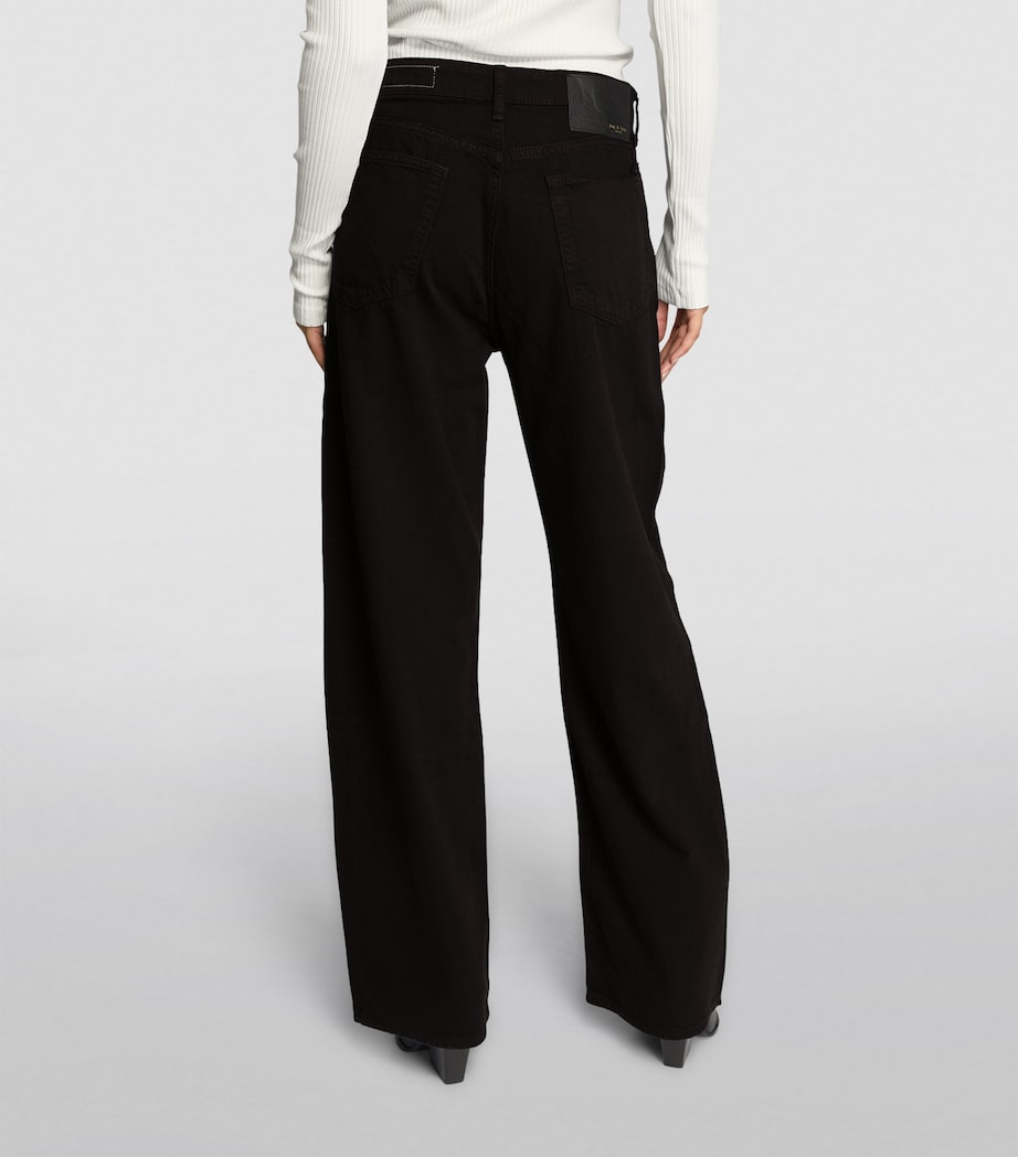 Featherweight Logan Mid-Rise Wide-Leg Jeans BLACK Image 4