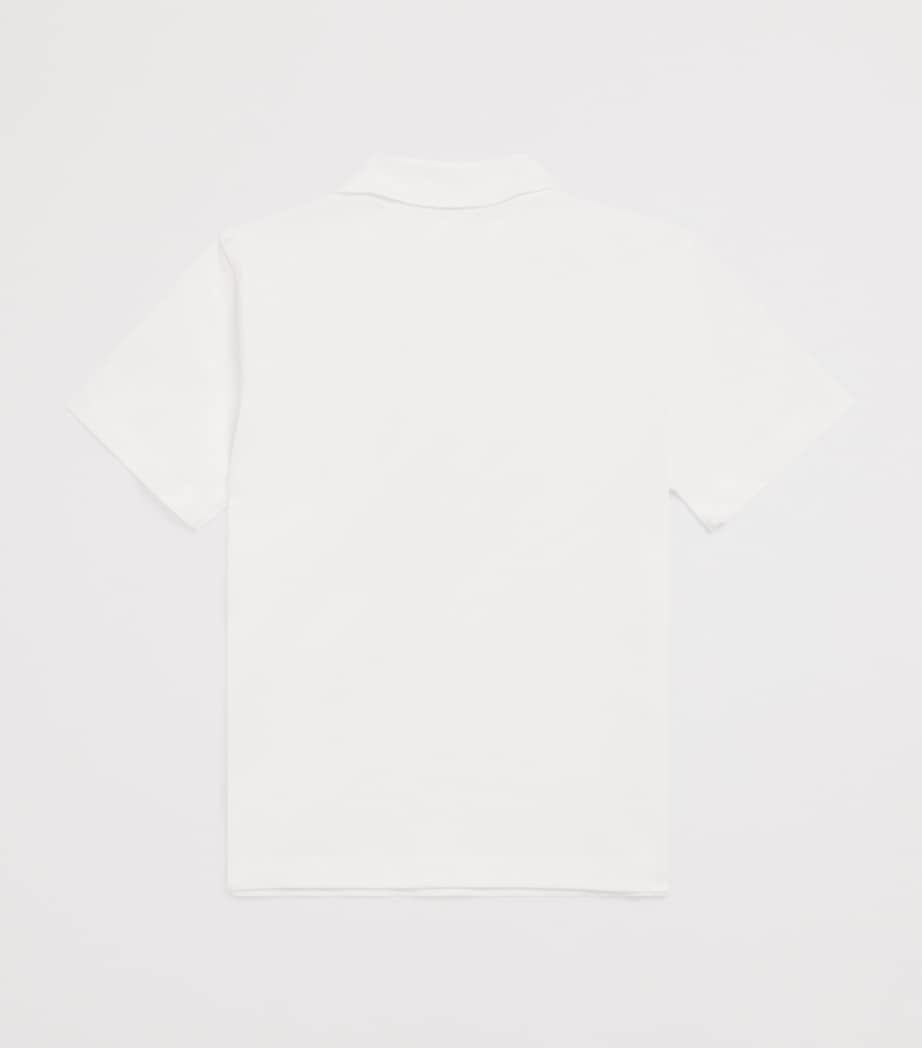 Cotton Piqué Medusa Polo Shirt (6-14 Years) 2W110WHITE+GOLD Image 2