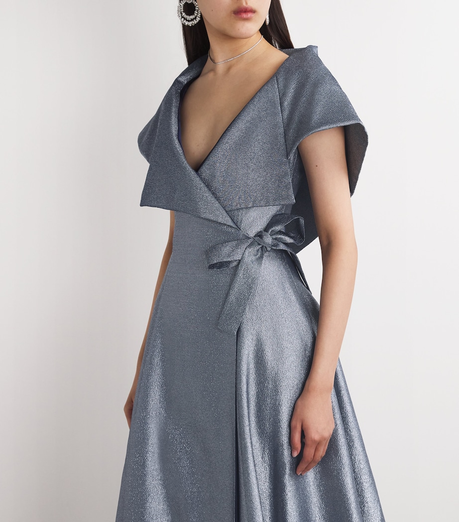 Lamé Collared Gown 39/NIGHT BLUE Image 6