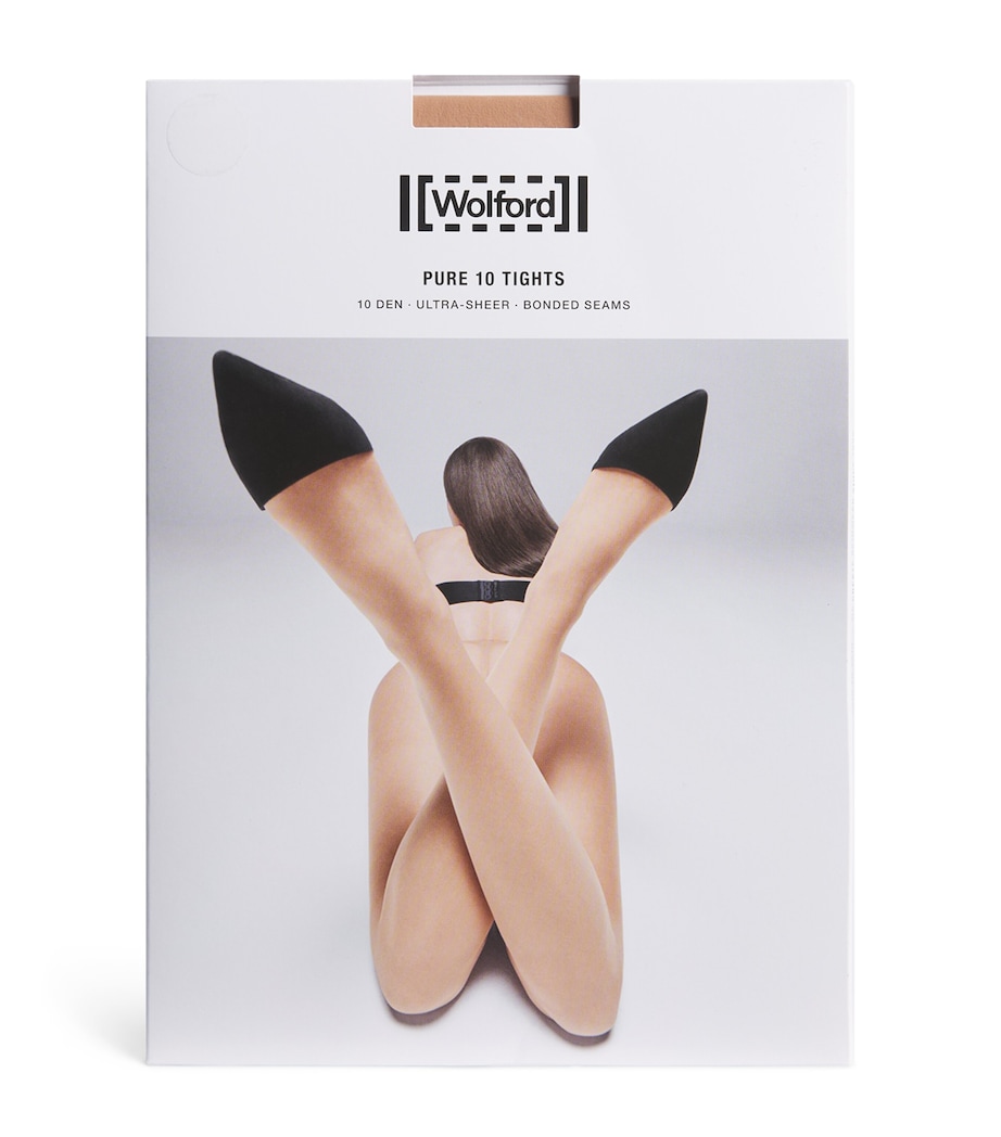 Wolford Womens Pure 10 Tights Gobi Image 1