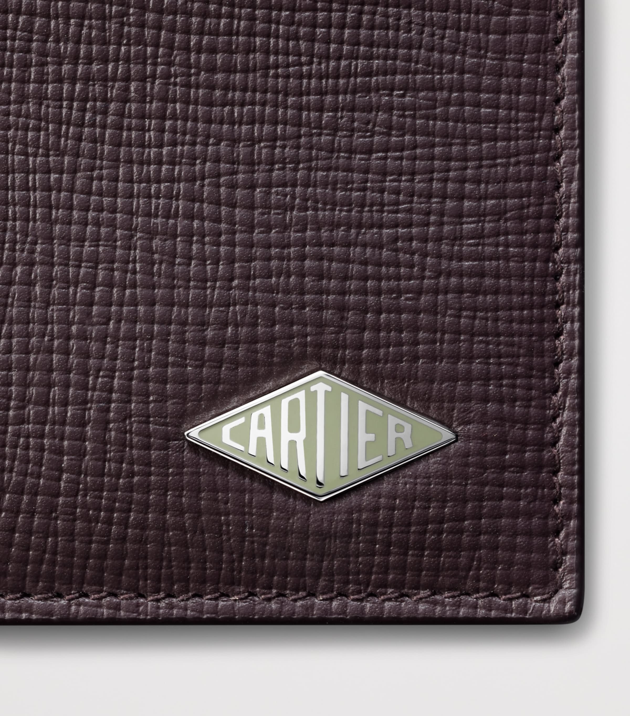 Cartier Leather Losange Card Holder Ebony/pistachio Image 4
