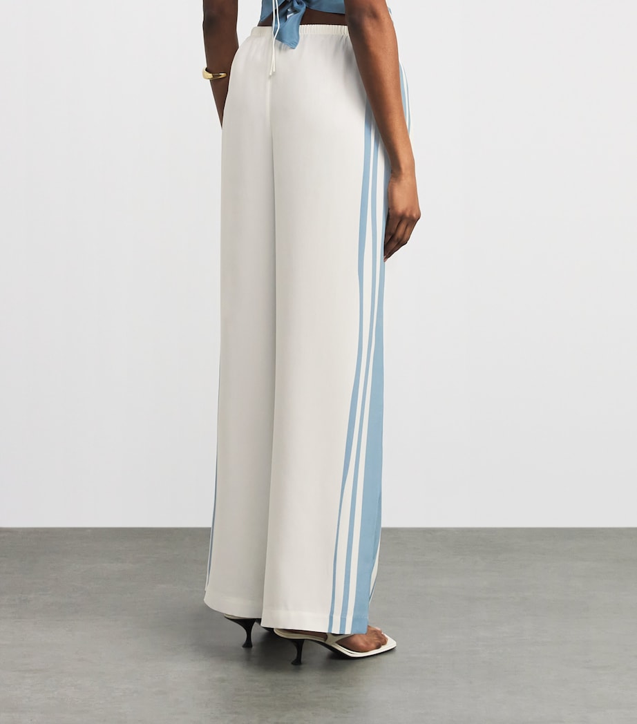 SIR. Womens Silk Drawstring Lilou Trousers Liora Blue Image 5