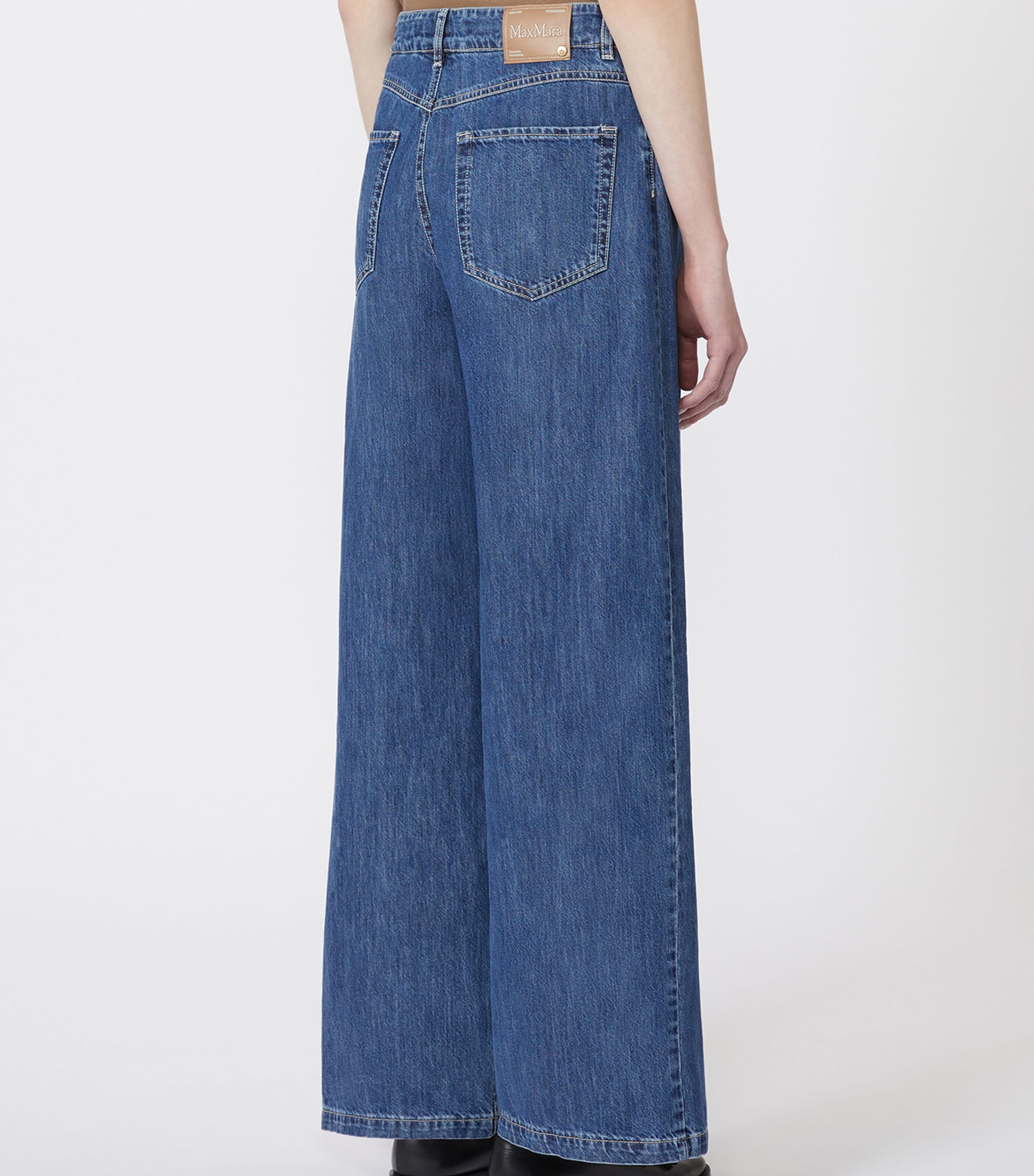 Max Mara Womens Wide-Leg Jeans Midnightblue Image 4