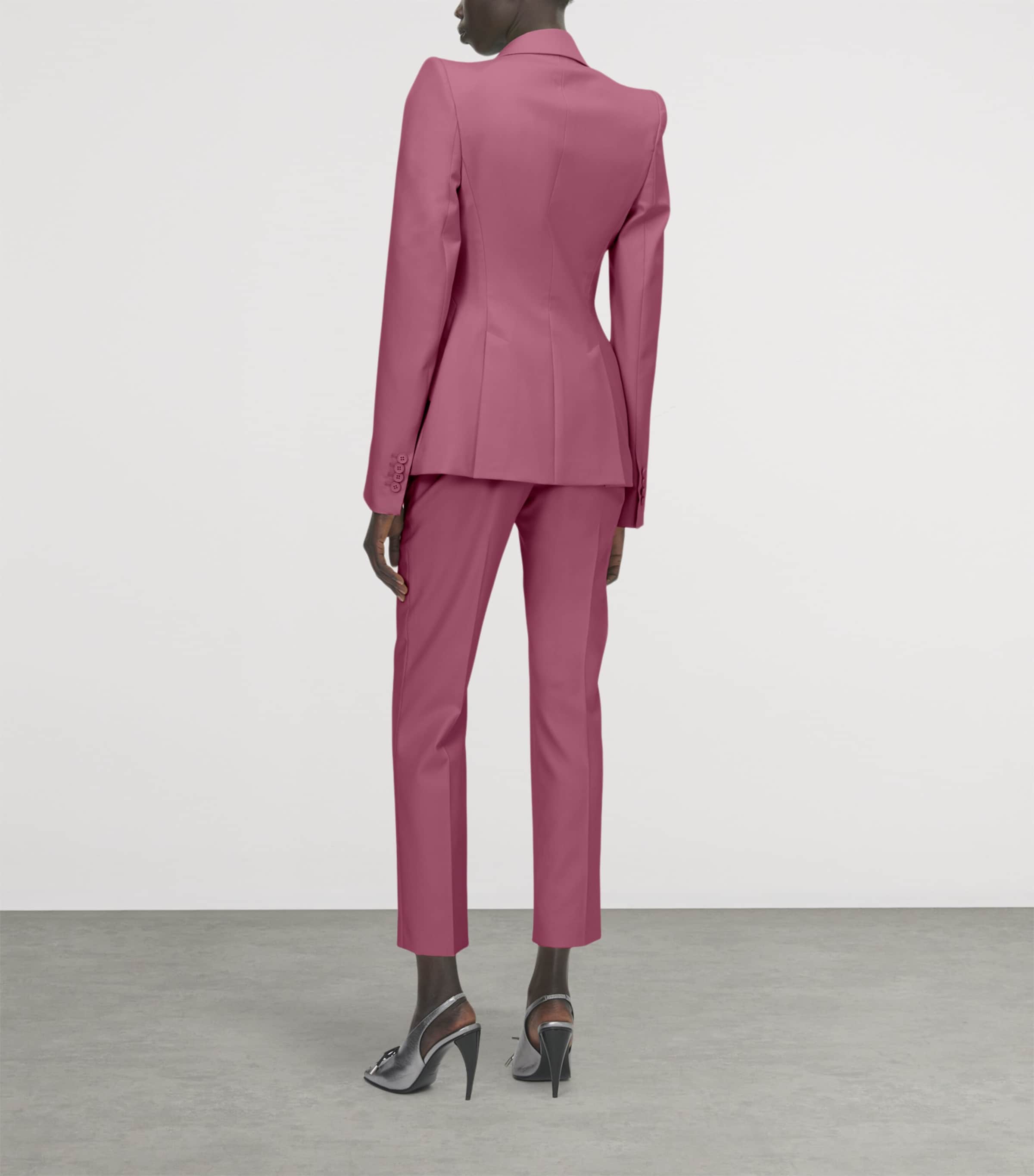 McQueen Womens Wool Single-Breasted Jacket Image 3