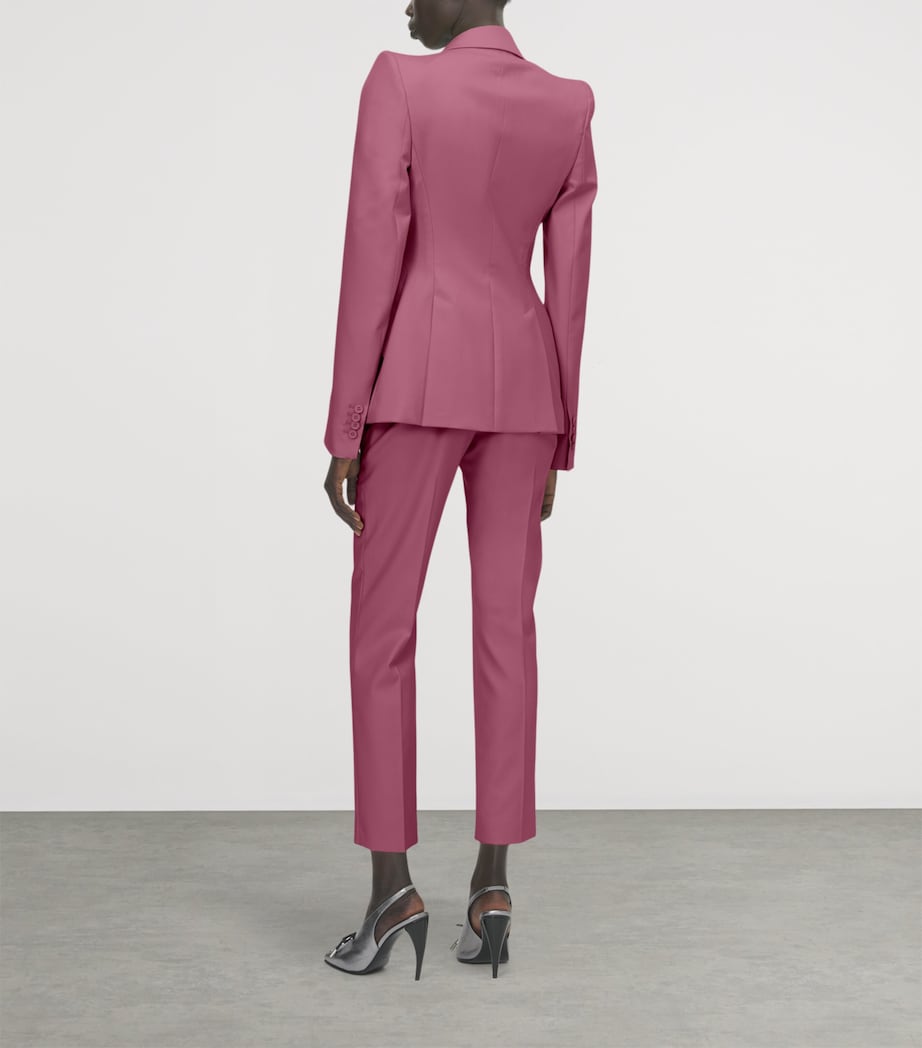 McQueen Womens Wool Single-Breasted Jacket Image 3