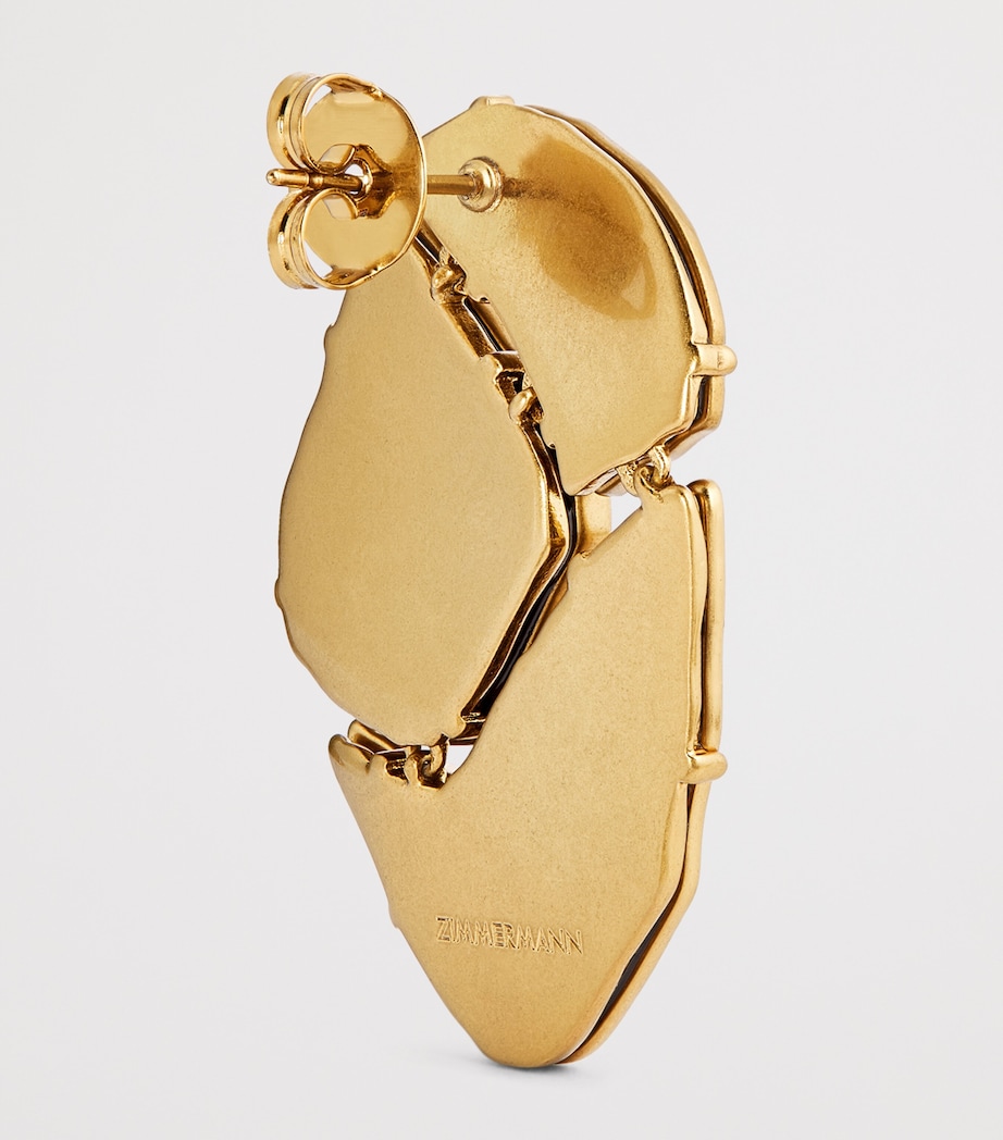 Cracked Byron Earrings GLD/GOLD Image 4