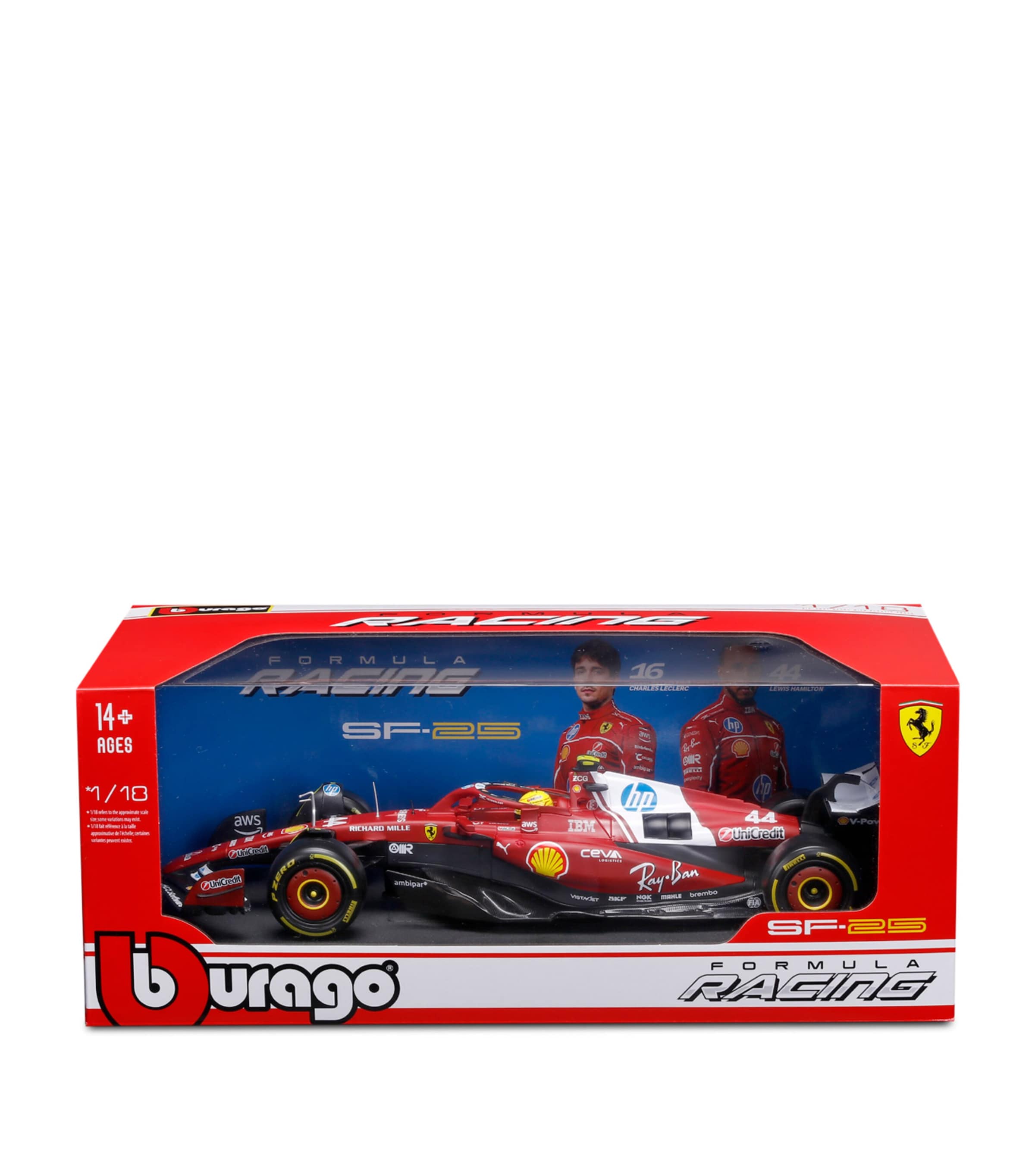 Bburago Ferrari F1 SF-25 Lewis Hamilton 2025 1:18 Model Image 2