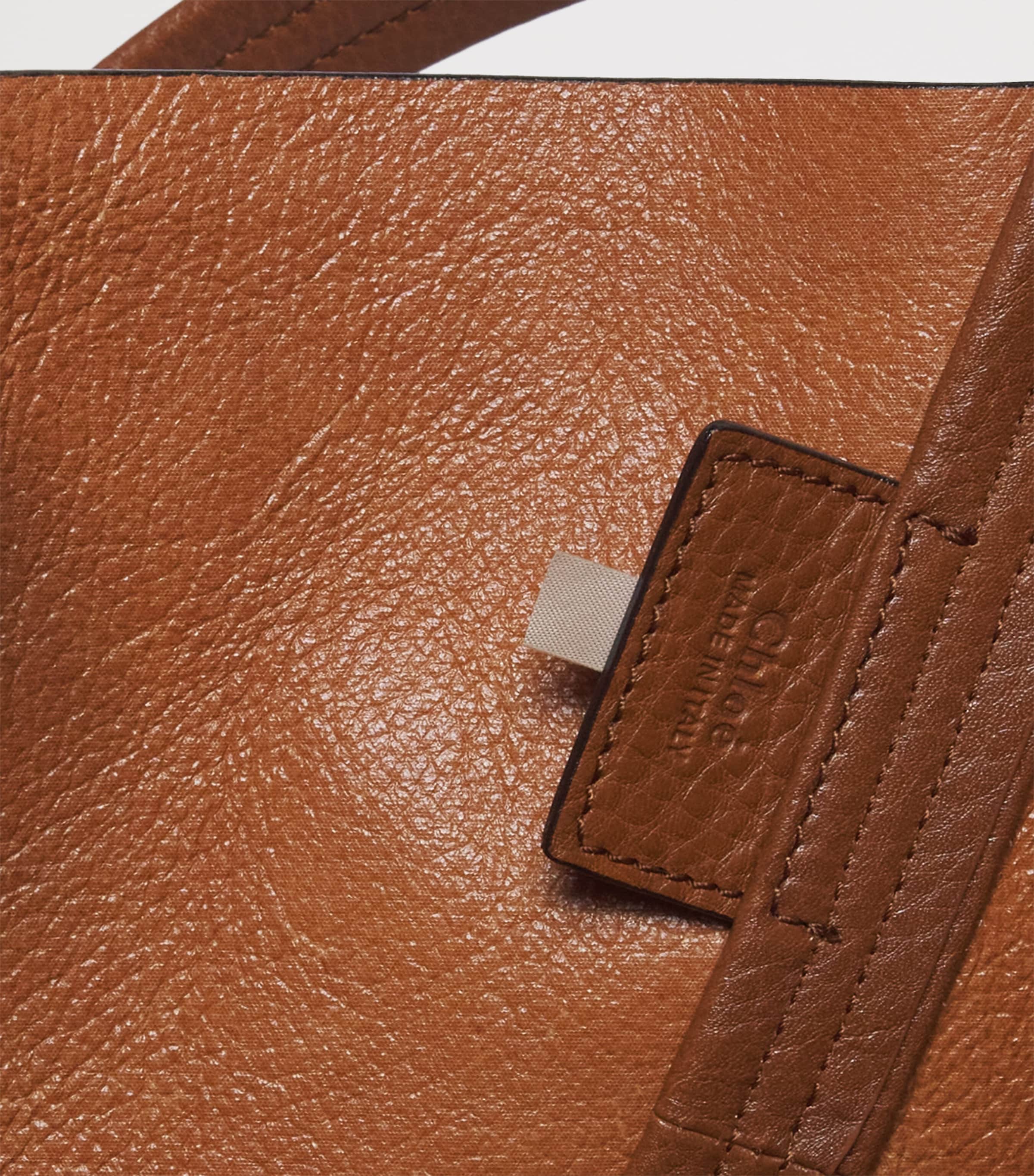 Calfskin Spin East-West Tote Bag CLAY BROWN Image 3