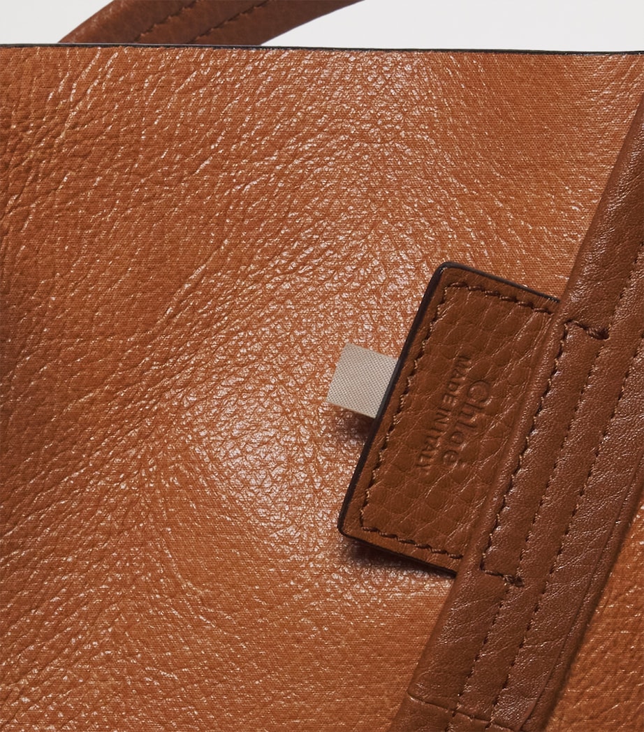 Calfskin Spin East-West Tote Bag CLAY BROWN Image 3