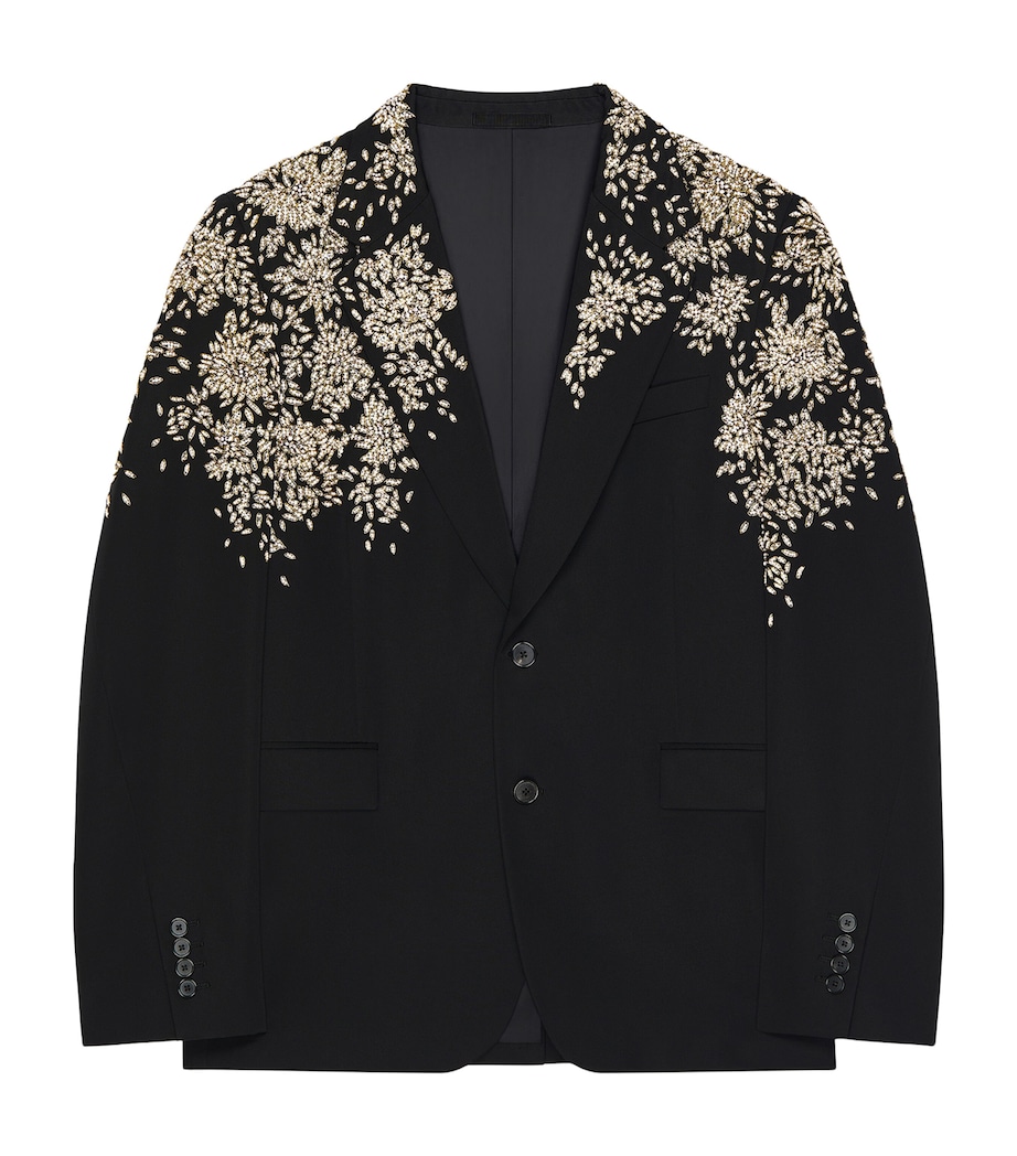 Givenchy Mens Wool Embellished Blazer Image 3