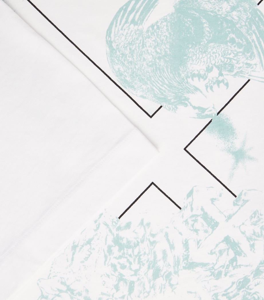 Off-White Mens Cotton Moon Arrows T-Shirt White Image 6