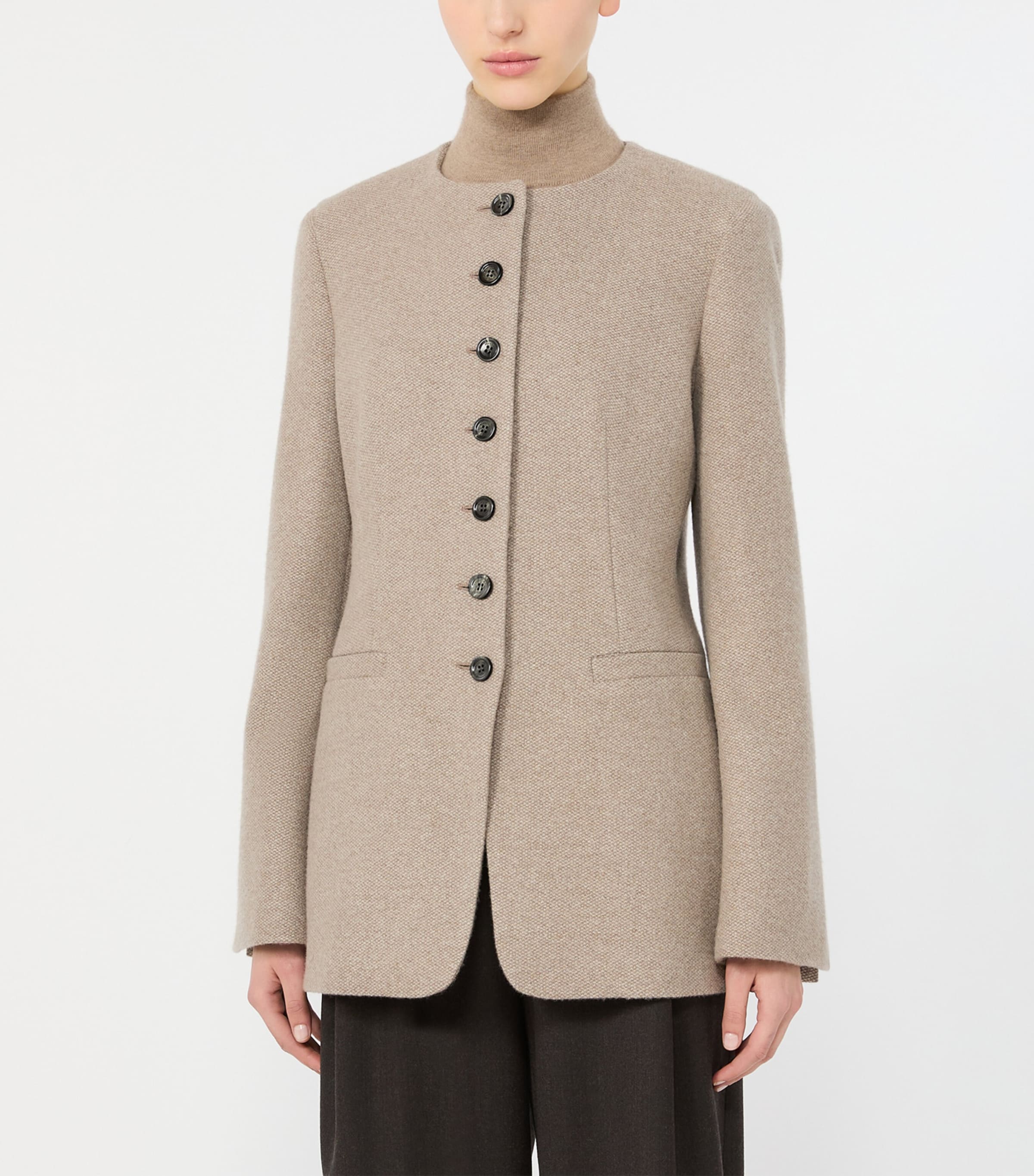 Max Mara Womens Cashmere Jacket Sand Image 3